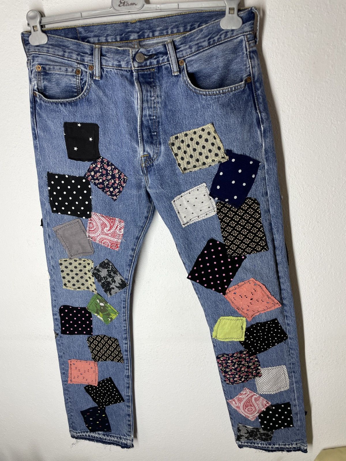 Levi's Levi's 501 custom patchwork denim jeans Size US 32 / EU 48 - 5 Thumbnail