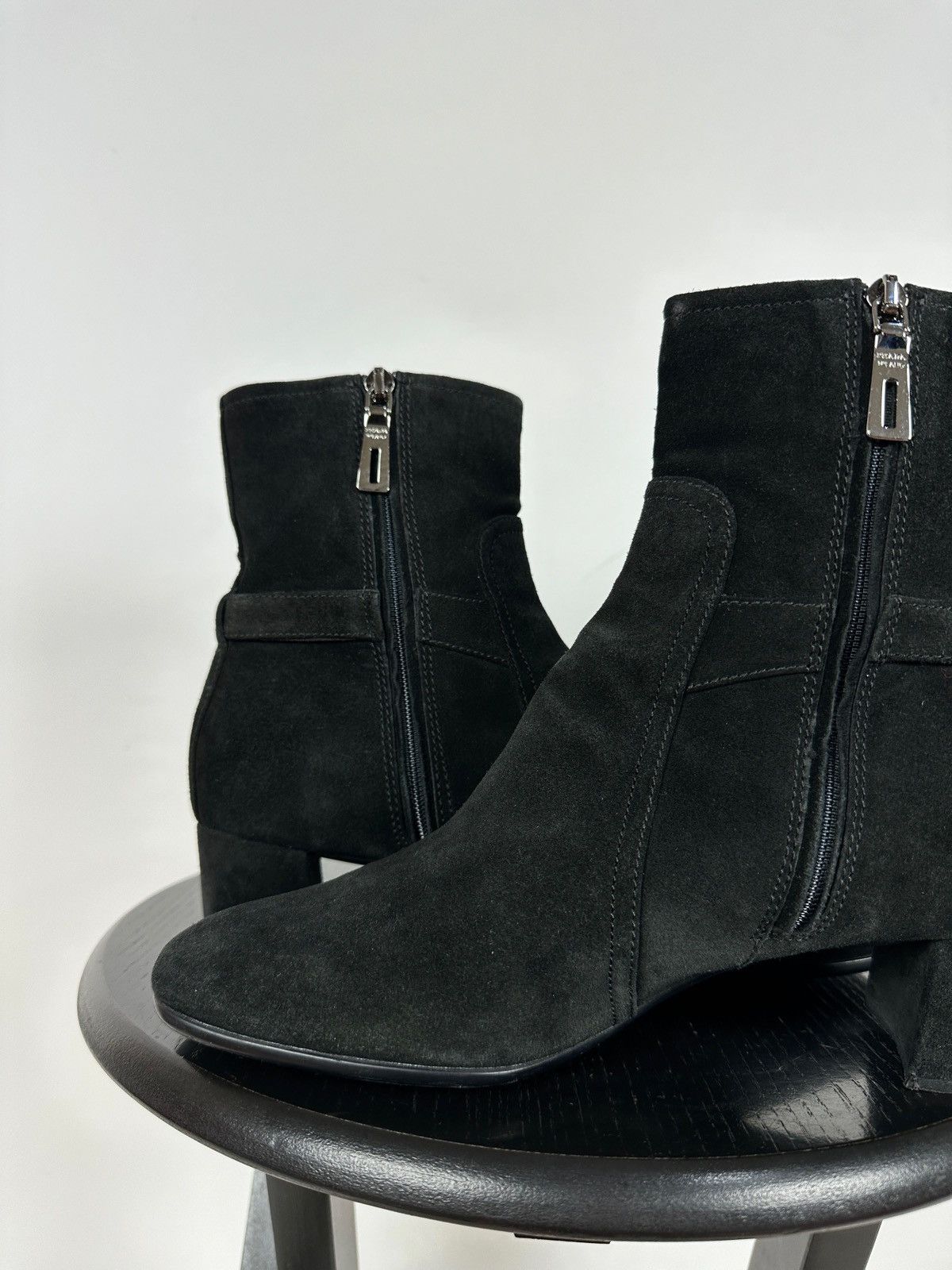 Prada Prada Suede Zip Ankle Boots Size US 7 / IT 37 - 16 Thumbnail