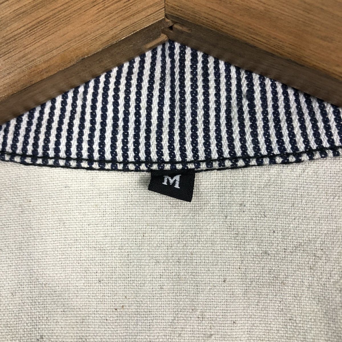 45rpm 🔥Vintage Chore Work Hickory Jacket Japan Made Issey Miyake Size US M / EU 48-50 / 2 - 17 Thumbnail