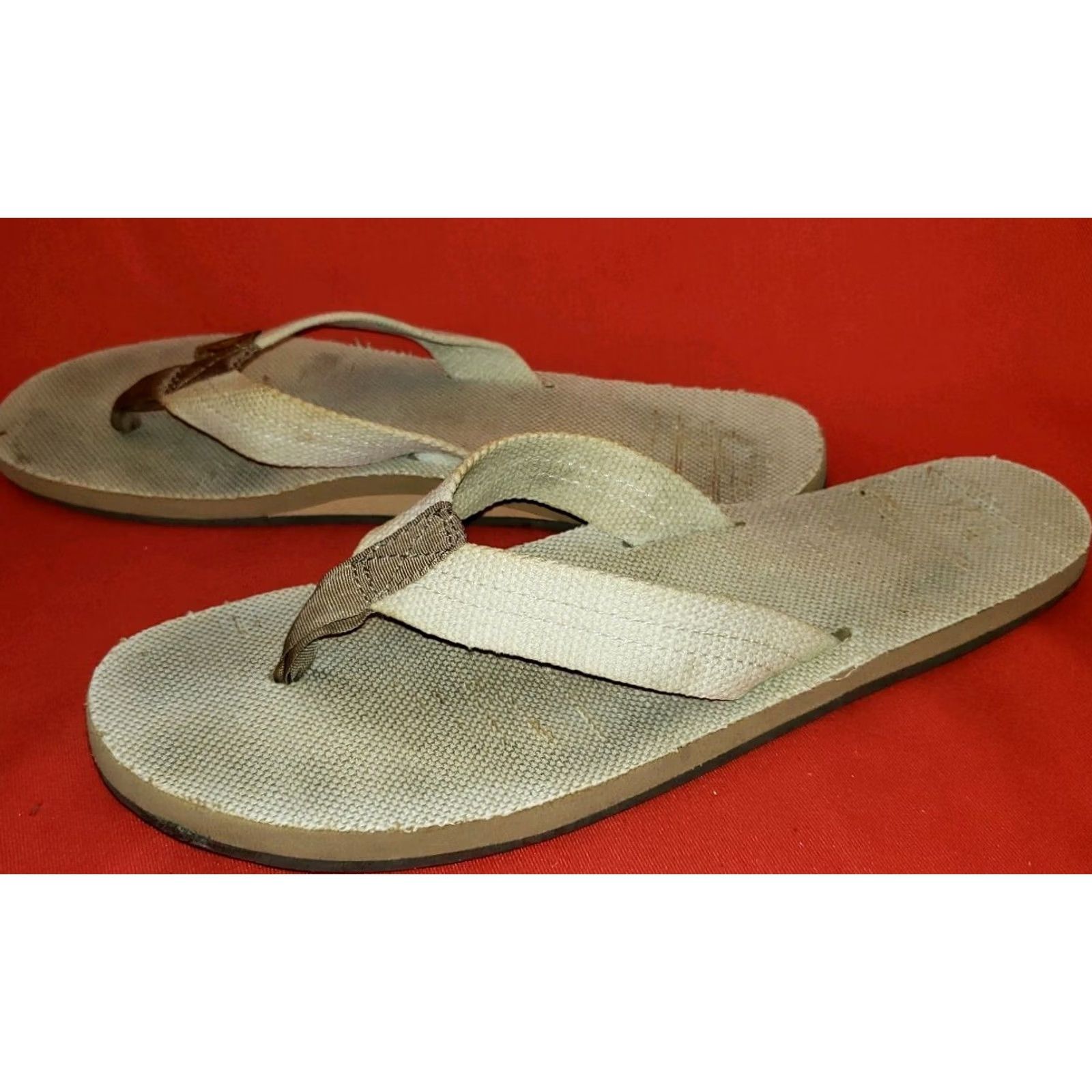 Rainbow Rainbow Sandals Sandal Woman US 9.5 Kahki Canvas Slip On Arch Single Layer Colorful M Women Size US 10 / IT 40 - 7 Thumbnail