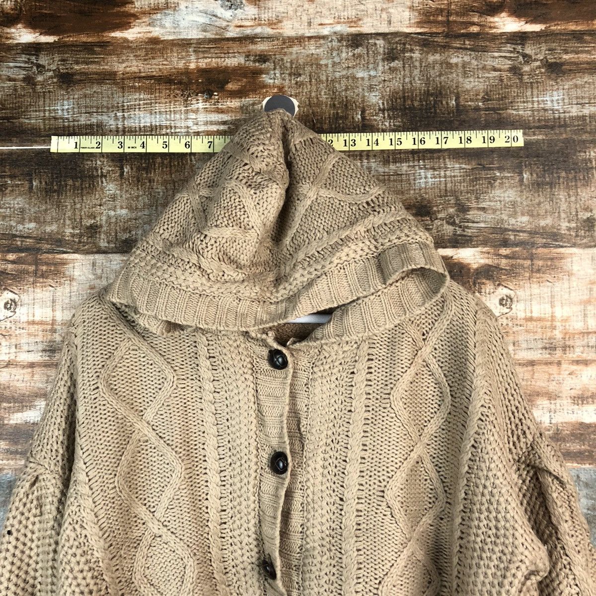 Homespun Knitwear × Japanese Brand Apres Jour Brown Knitwear Hoodie #A2405 Size L / US 10 / IT 46 - 4 Thumbnail