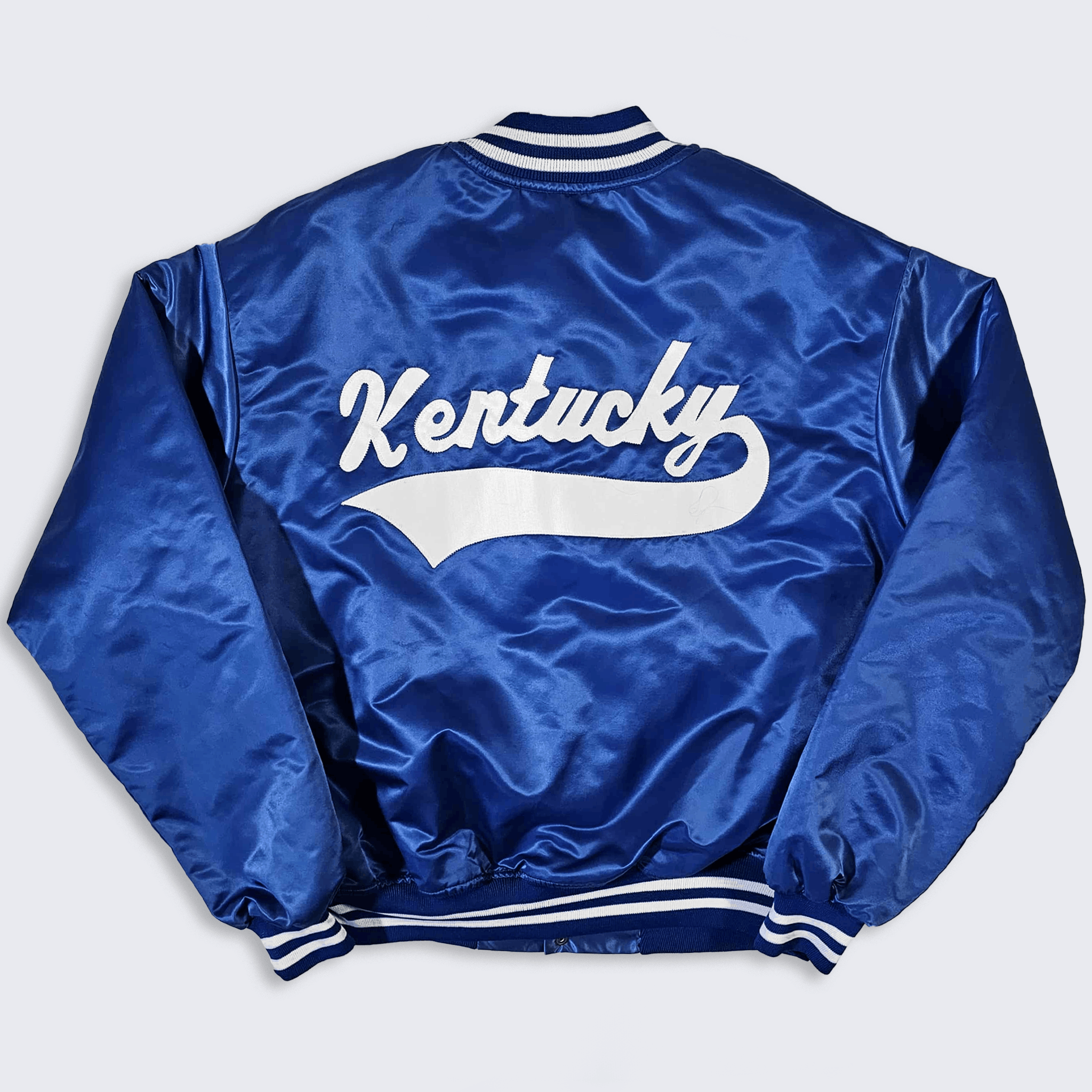 NCAA Kentucky Wildcats Vintage 90s Satin Bomber Jacket Size US XL / EU 56 / 4 - 1 Thumbnail