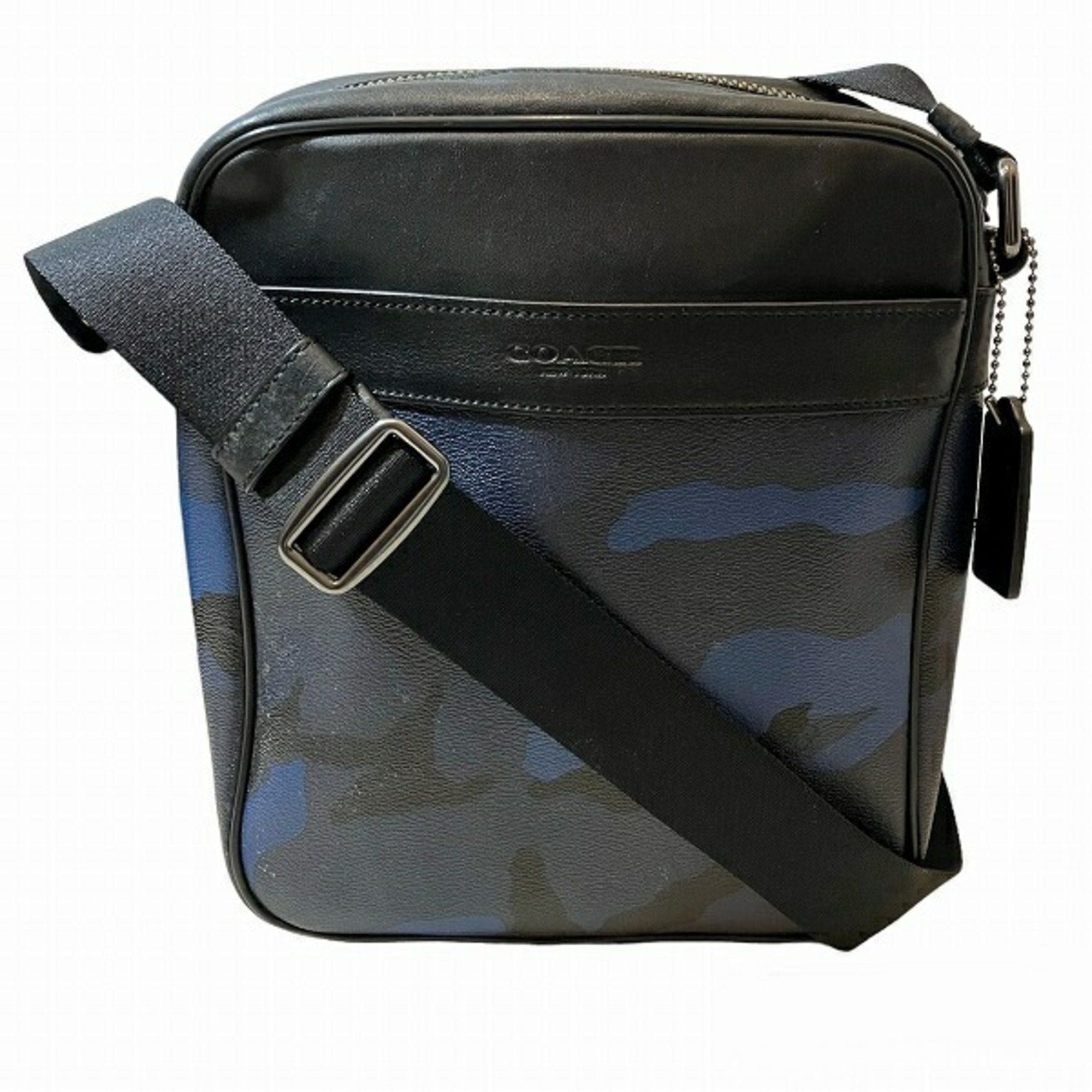 image of Coach Flight Bag F57564 Charles Camouflage Shoulder Men's in Black