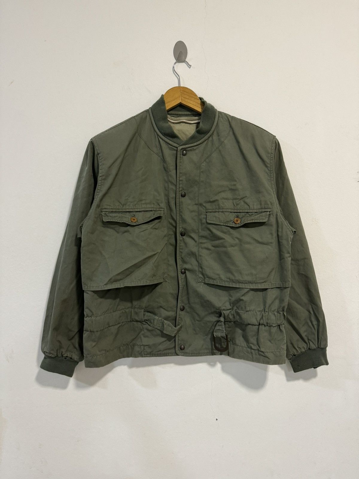 image of Vintage Olivier Massuger Paris Bomber Jacket in Green, Men's (Size Medium)