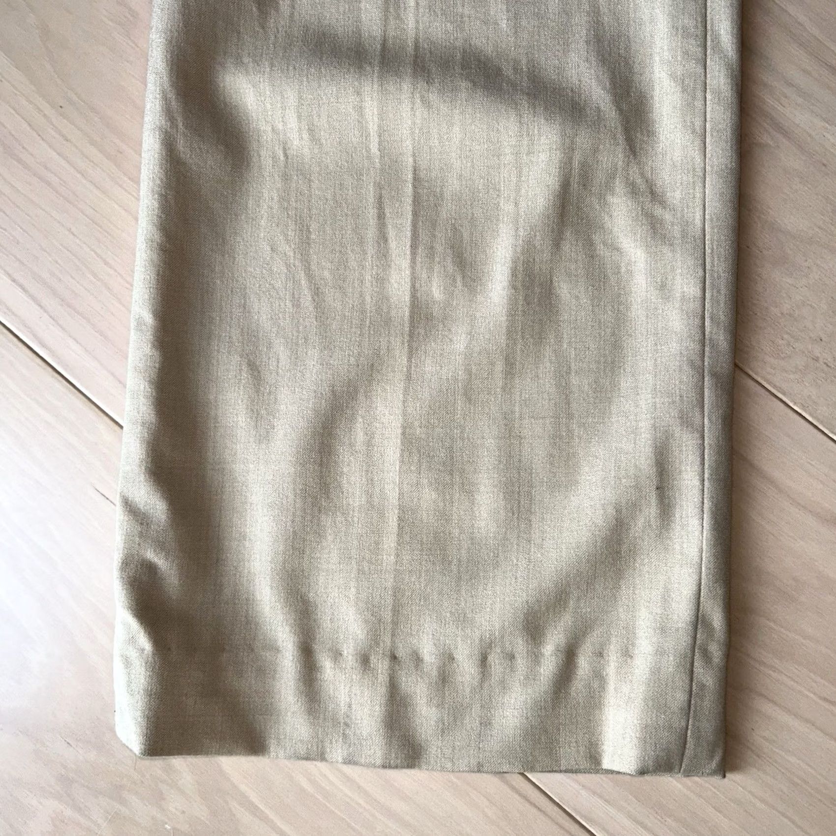 Polo Ralph Lauren VINTAGE Ralph Lauren Black Label Wool Wide Leg Trousers Womens 12 Beige Wool Wide-Leg Pant 35 Inseam 34-36 Waist Size ONE SIZE - 3 Thumbnail