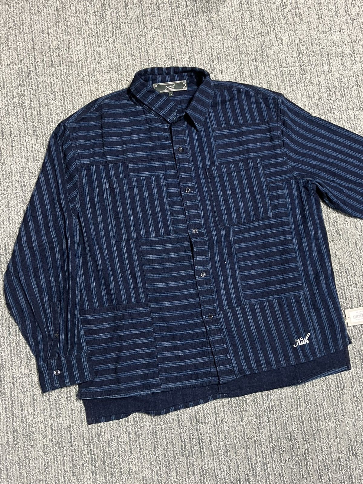 Kith Kith Stripe Denim Jaydin Button Up Shirt NEW Size Medium Size US M / EU 48-50 / 2 - 3 Thumbnail
