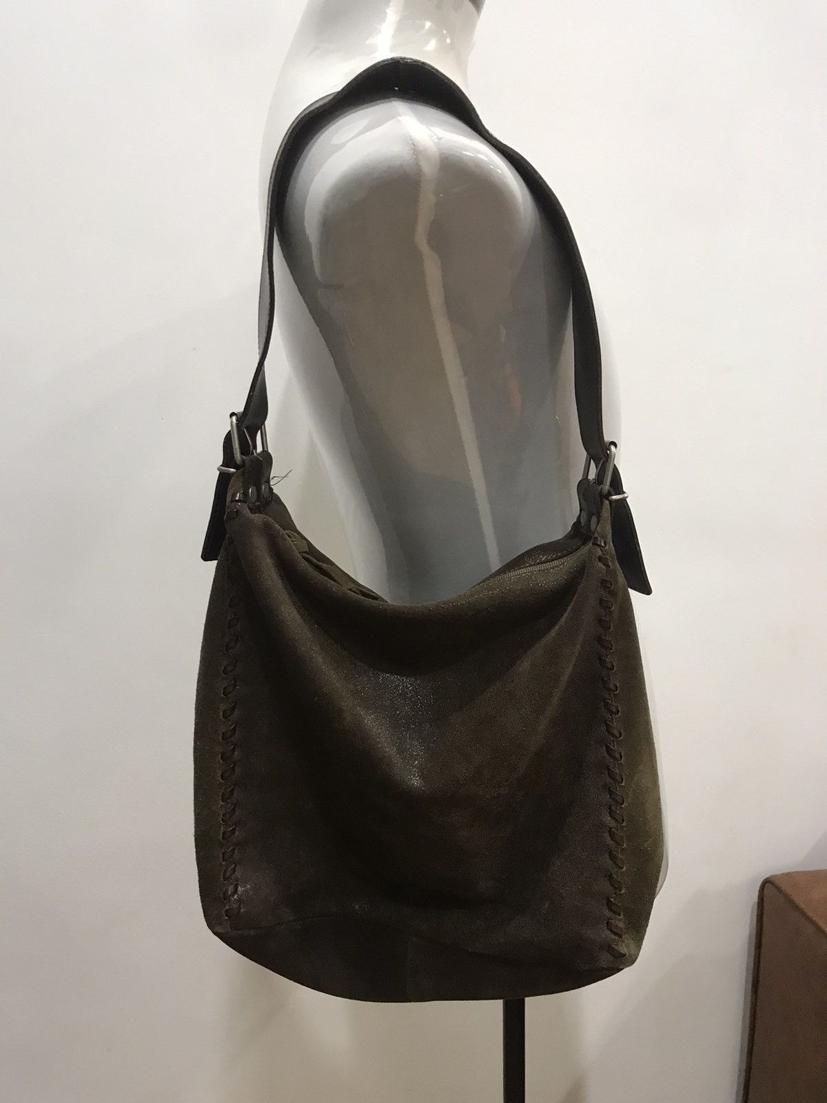 Made In Italy Laura Di Maggio Waxed Leather Handbag
