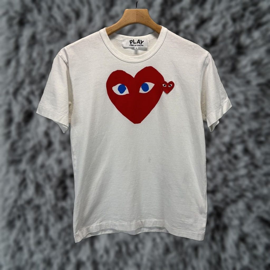 Comme des Garcons Girl White T-Shirt With Black Floral