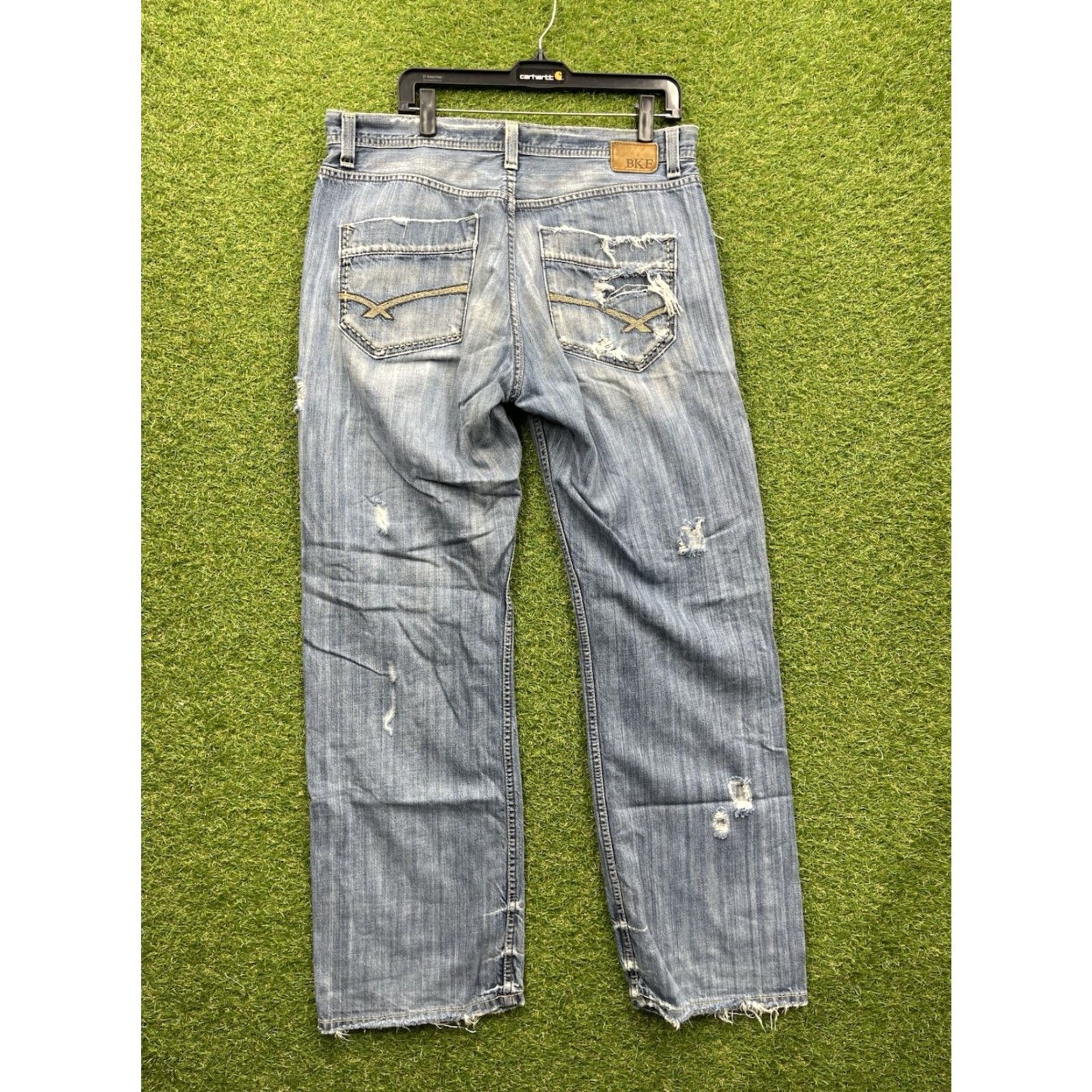 Vintage VINTAGE Buckle BKE Jeans Mens 36 Straight Leg Distressed Medium Wash 2000s Y2K 3D 80s 90s Band Hip Hop USA Jeans Mens Size US 36 / EU 52 - 2 Thumbnail