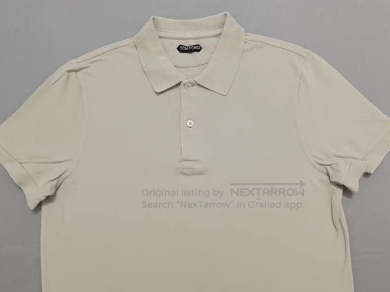 Tom Ford Tom Ford Men's short-sleeve polo shirt, light khaki, 100% Size US L / EU 52-54 / 3 - 2 Thumbnail
