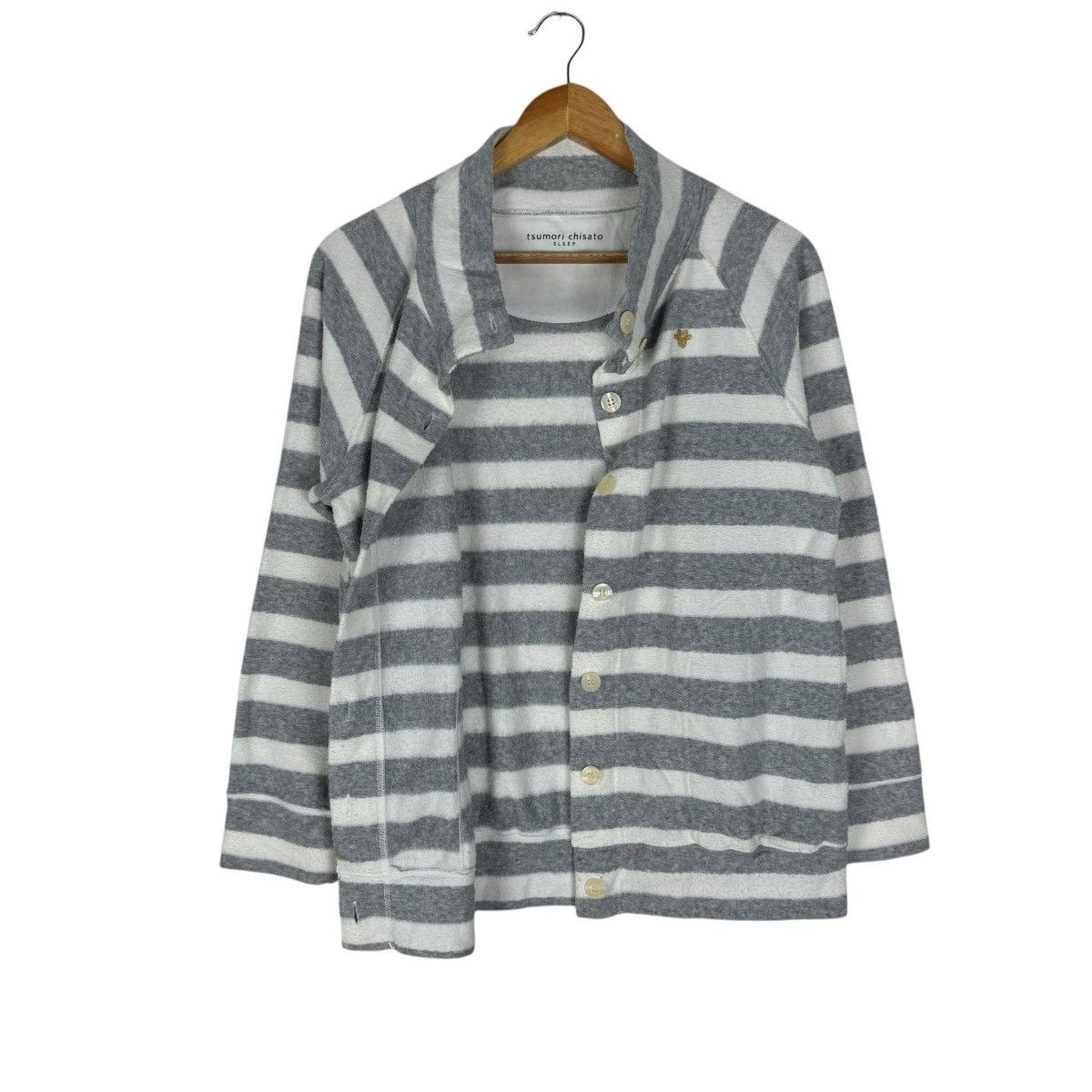 Issey Miyake ⚡️TSUMORI CHISATO SLEEP IS STRIPPED SWEATER Size L / US 10 / IT 46 - 6 Thumbnail
