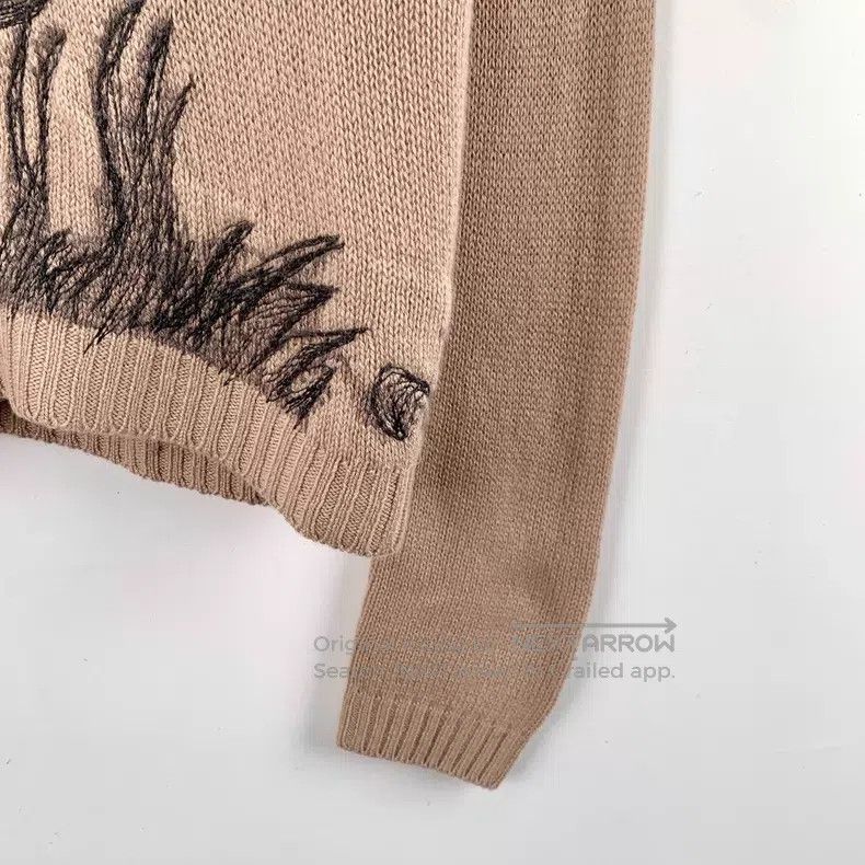 Dior Dior Brown jungle animal inlaid cashmere round-neck long-s Size M / US 6-8 / IT 42-44 - 5 Thumbnail