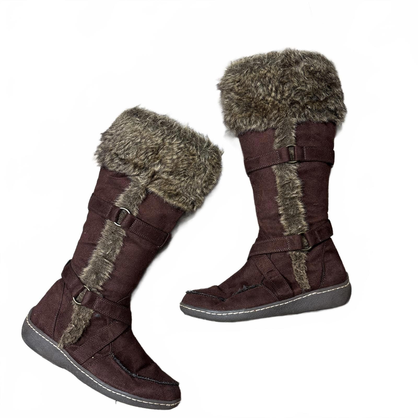 American Eagle Outfitters vintage fur brown fall boots Size ONE SIZE - 1 Thumbnail