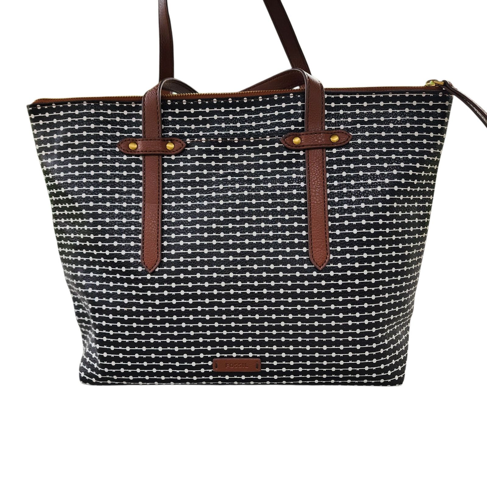 Fossil FOSSIL Felicity Ivory Dot Faux Leather Tote Bag Wallet Set Size ONE SIZE - 3 Thumbnail
