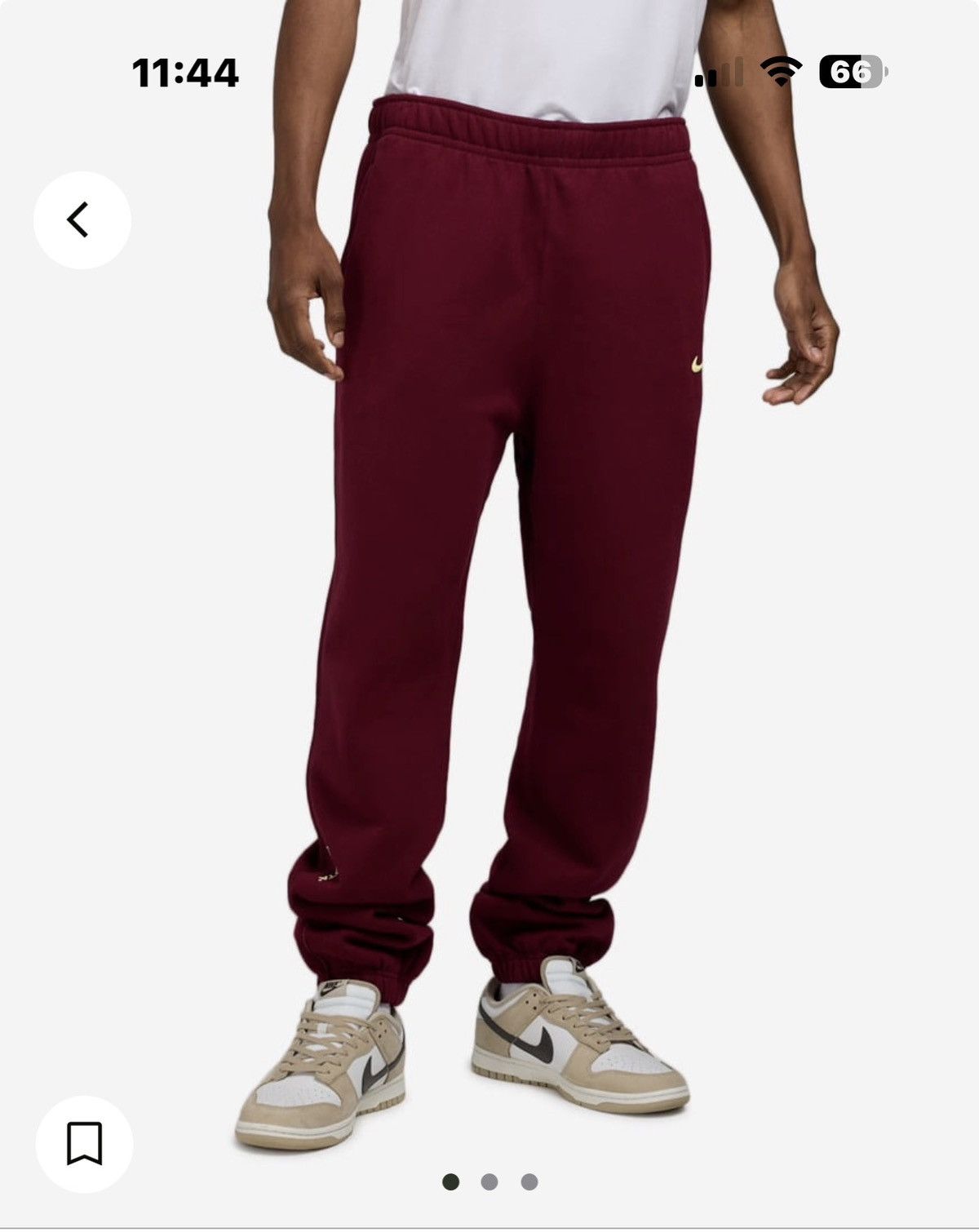 Drake × Nike Nike x Drake NOCTA Fleece CS Sweatpants Dark Beetroot Sz L Size US 33 - 1 Thumbnail