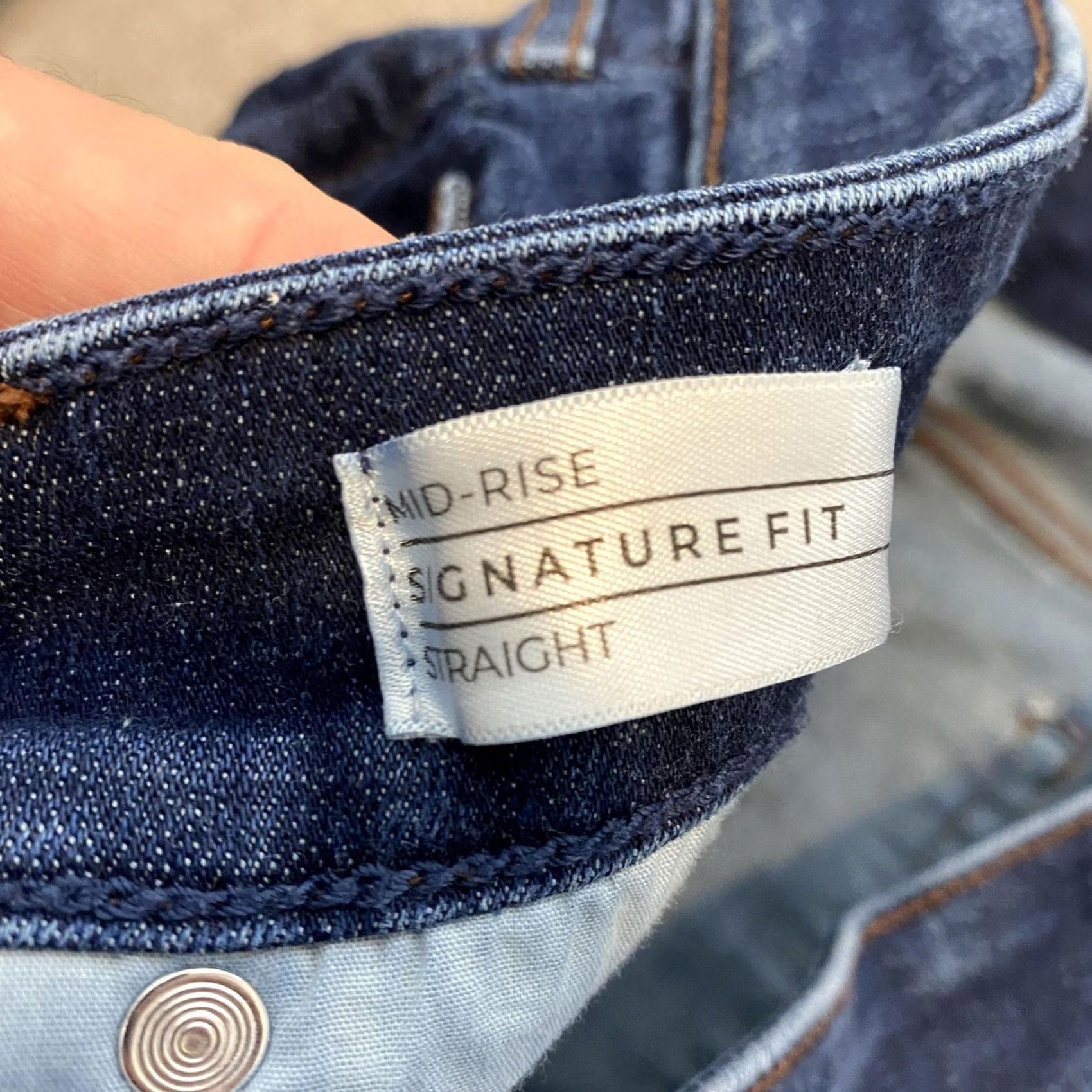 Vintage Lane Bryant Signature Fit Jeans Womens 18 Blue Med Wash Mid Rise Denim Straight 5-Pocket Plus Size Womens Boys Girls Mens Size 40" / US 18 - 4 Thumbnail