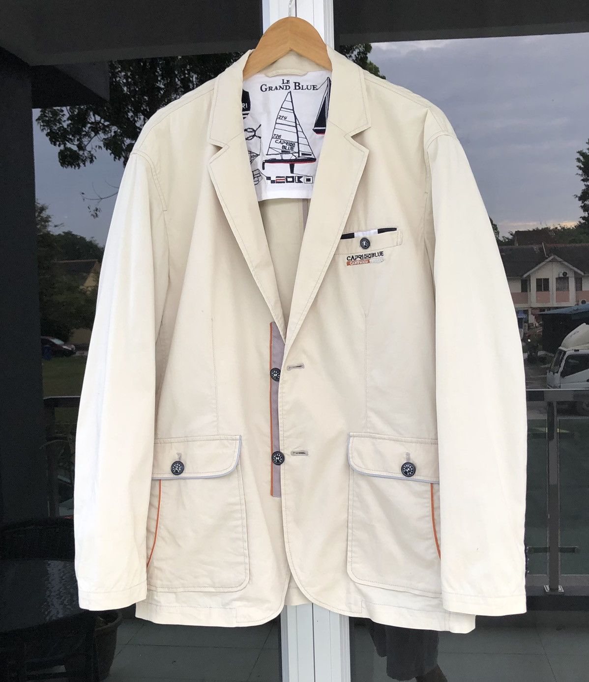 Le Grande Bleu (L.G.B.) LE GRAND BLUE L.G.B Capri Blue Campania Blazer / Jacket Size US L / EU 52-54 / 3 - 2 Thumbnail