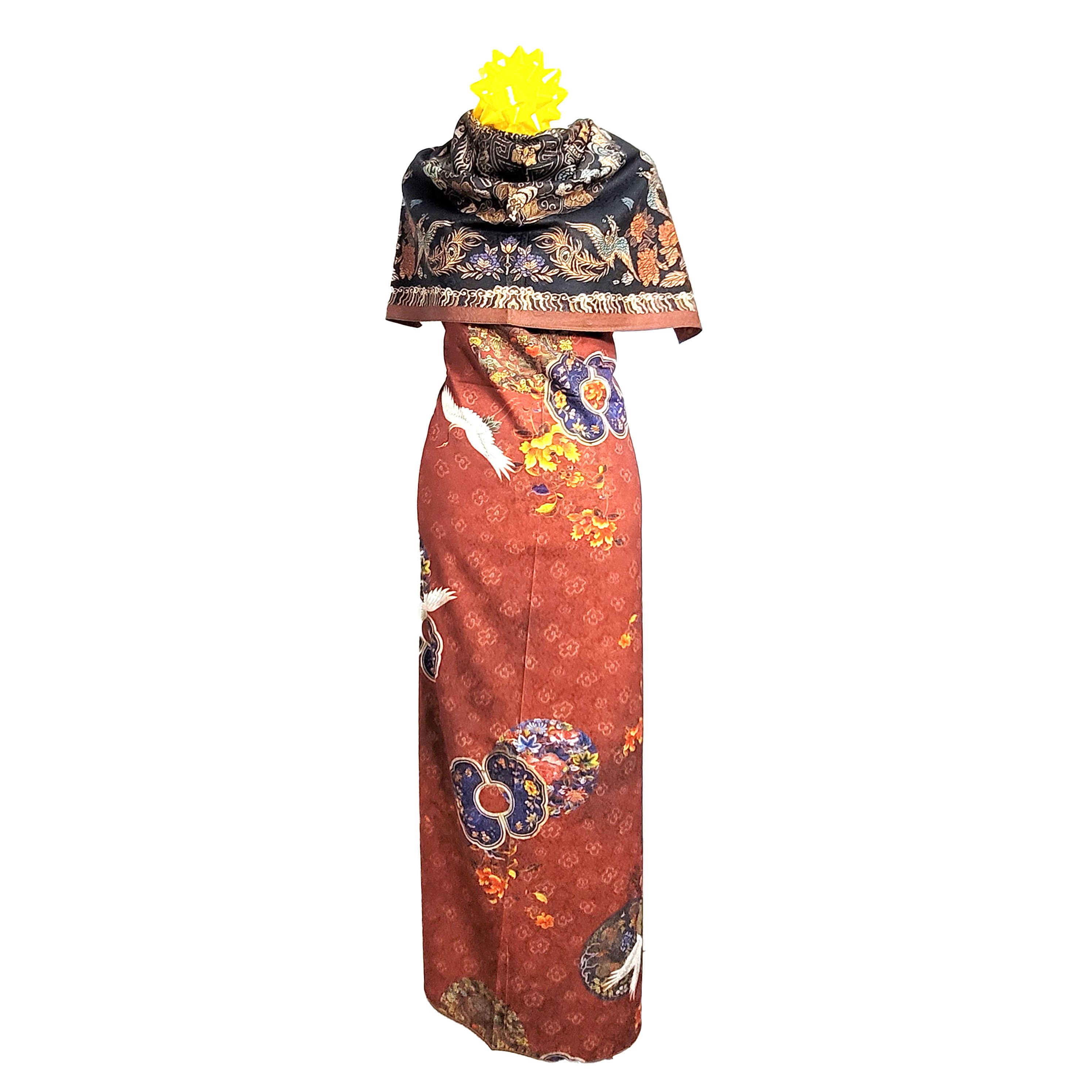Other Double-Sided Silk Scarf 27"x70" Long Rectangle 3307 Size ONE SIZE - 2 Thumbnail