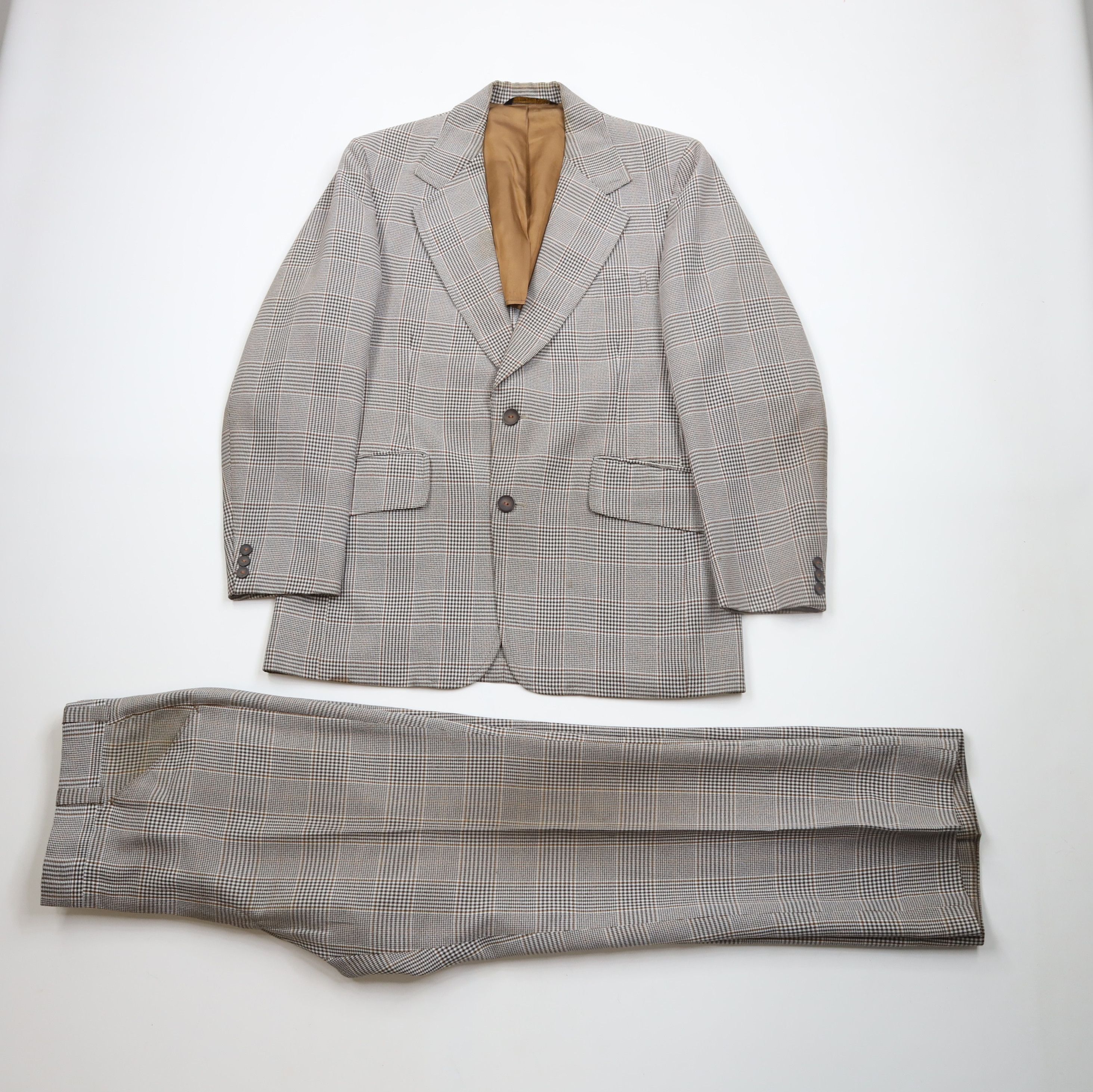 Vintage Vintage 60s 70s Palm Beach 2 Piece Wedding Suit Size 40R - 1 Thumbnail