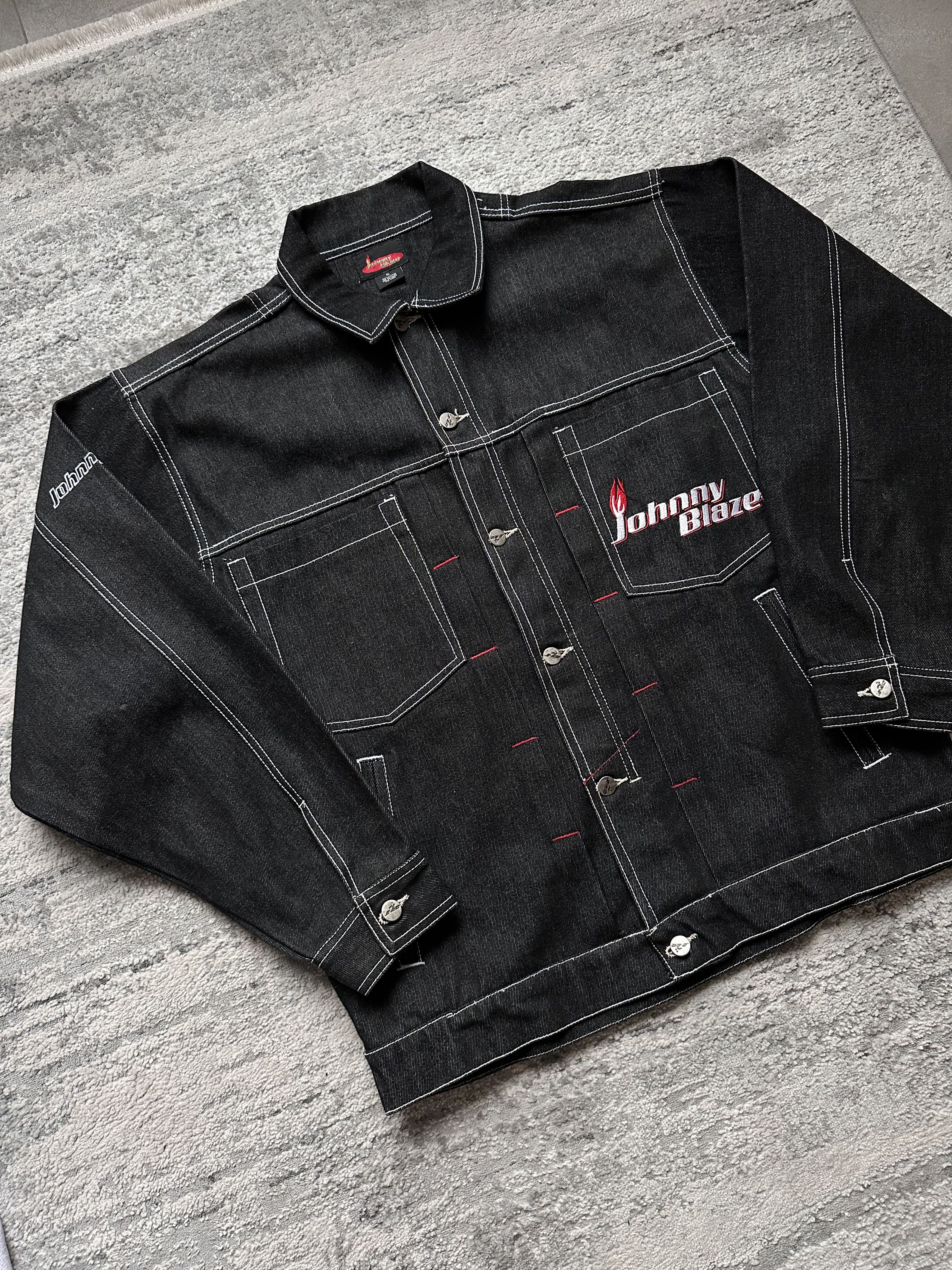 Vintage Johnny Blaze vintage rare denim jacket Size US XL / EU 56 / 4 - 2 Thumbnail