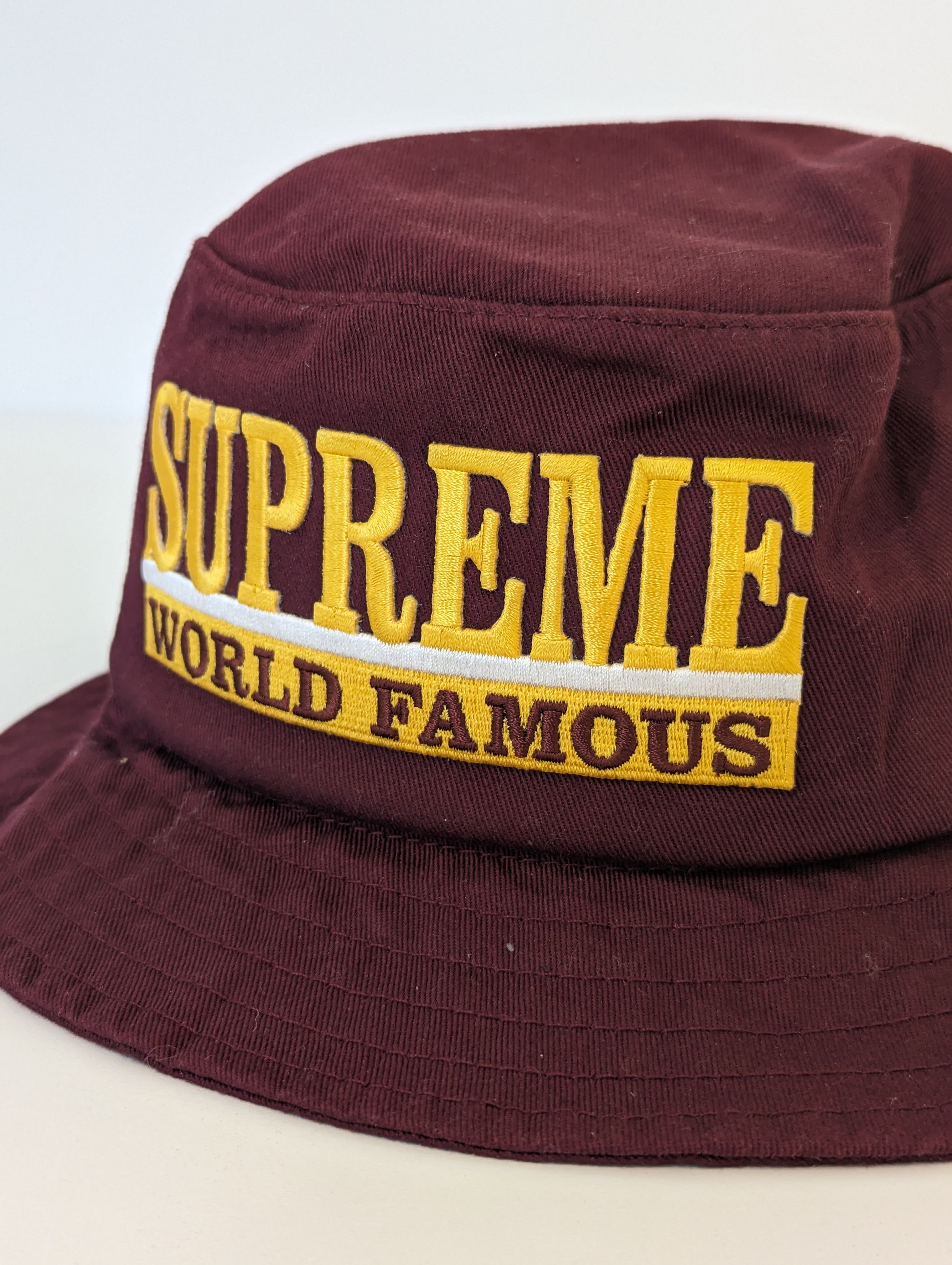 Supreme Supreme x World Famous University Crusher Bucket Hat Size ONE SIZE - 5 Thumbnail