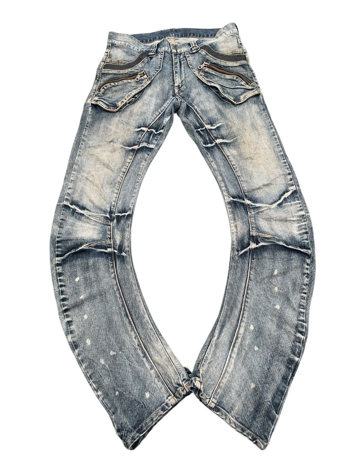 PPFM RARE💥PPFM BANANA CURVE CUT JAPANESE PUNK RUSTY DENIM Size US 32 / EU 48 - 3 Thumbnail