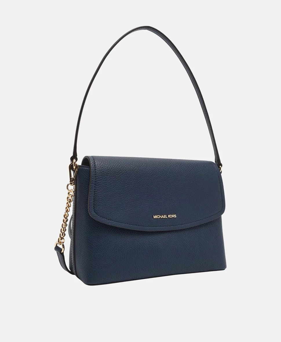 Michael Kors Michael Kors Dark Blue Leather Shoulder Bag (New with Tags) Size ONE SIZE - 1 Thumbnail