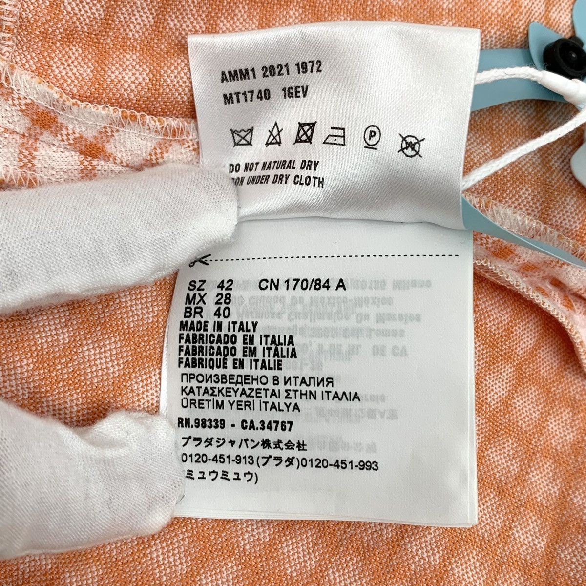 Miu Miu Miu Miu Orange Lace Trim Plaid Cami Tank Top K26WX Size M / US 6-8 / IT 42-44 - 8 Thumbnail