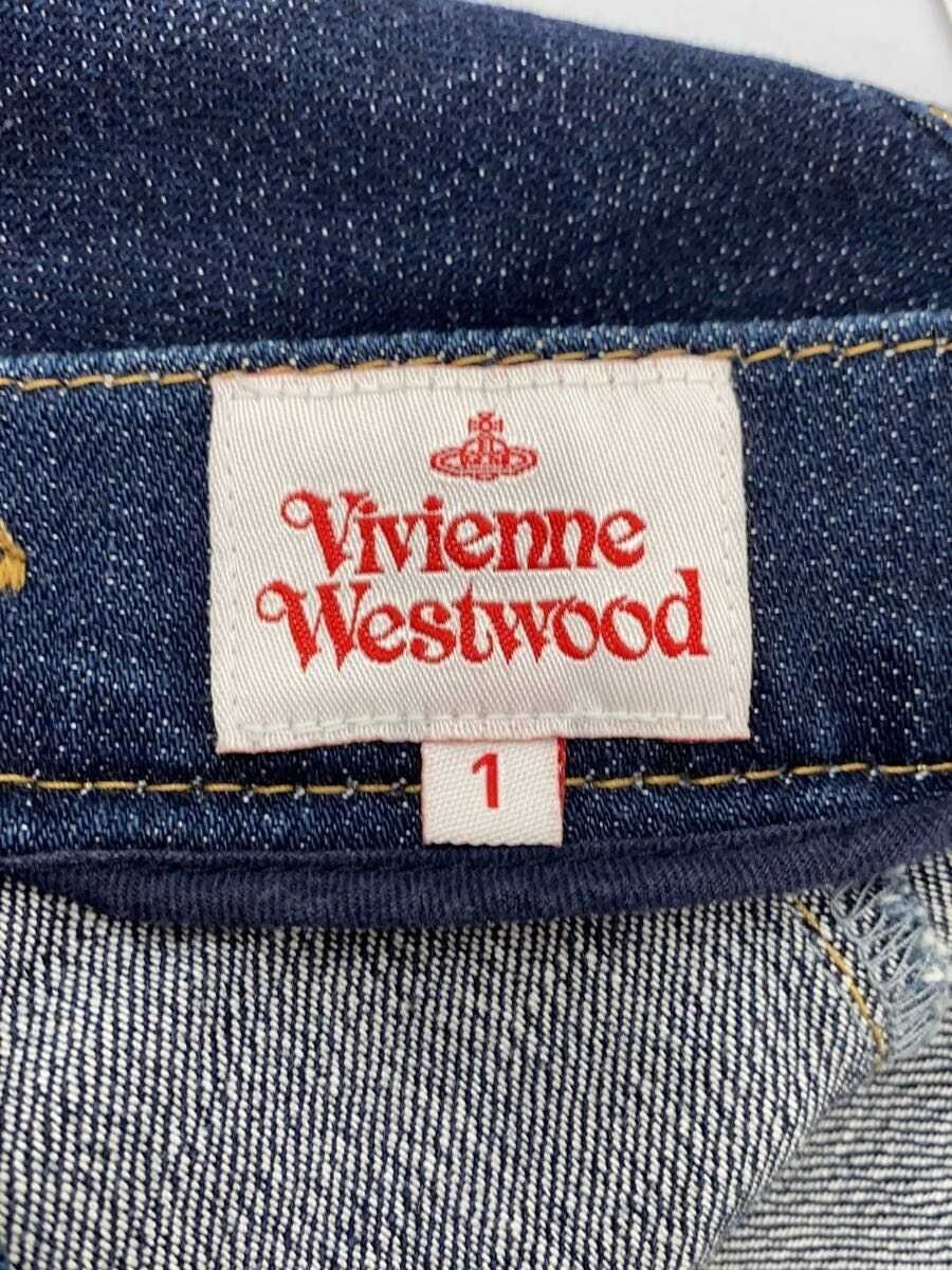 Vivienne Westwood Contrast Stitch Pleated Denim Skirt Size 23" - 4 Thumbnail