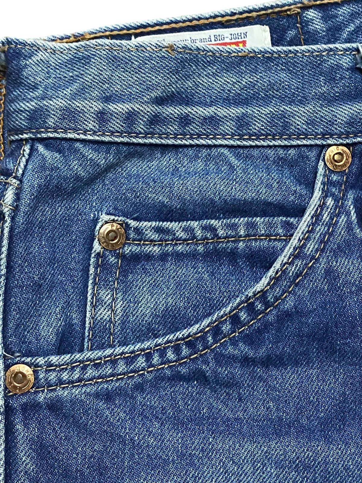 Big John Vintage Big John Blue Wash Distressed Flare Jeans Size US 27 - 10 Thumbnail