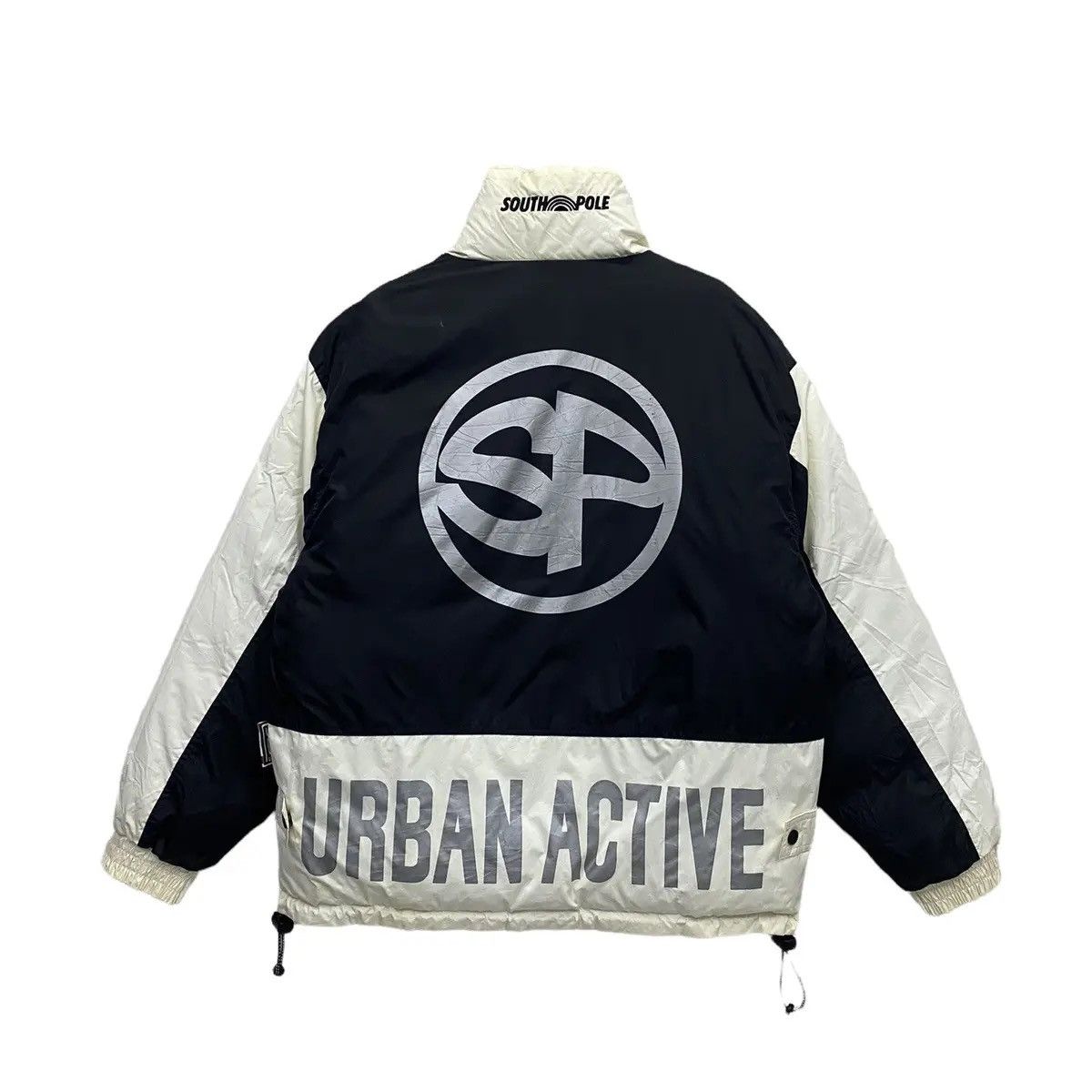JNCO 🔥SOUTHPOLE PUFFER GOOSE DOWN REVERSIBLE BOMBER JACKET Size US L / EU 52-54 / 3 - 6 Thumbnail