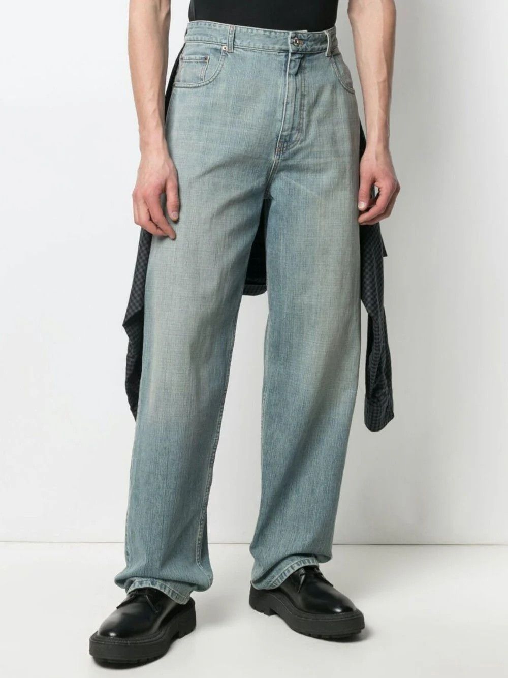 Balenciaga Balenciaga Hybrid Flannel Shirt Pant Jeans Size US 31 - 8 Thumbnail