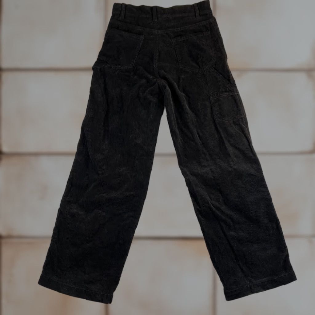 Vintage VINTAGE No Boundaries Womens 28x29.5 Black Corduroy Wide Leg Y2K Baggy Skater Grunge Pants Carpenter Wide-Leg 90s Grunge Womens Size ONE SIZE - 1 Thumbnail