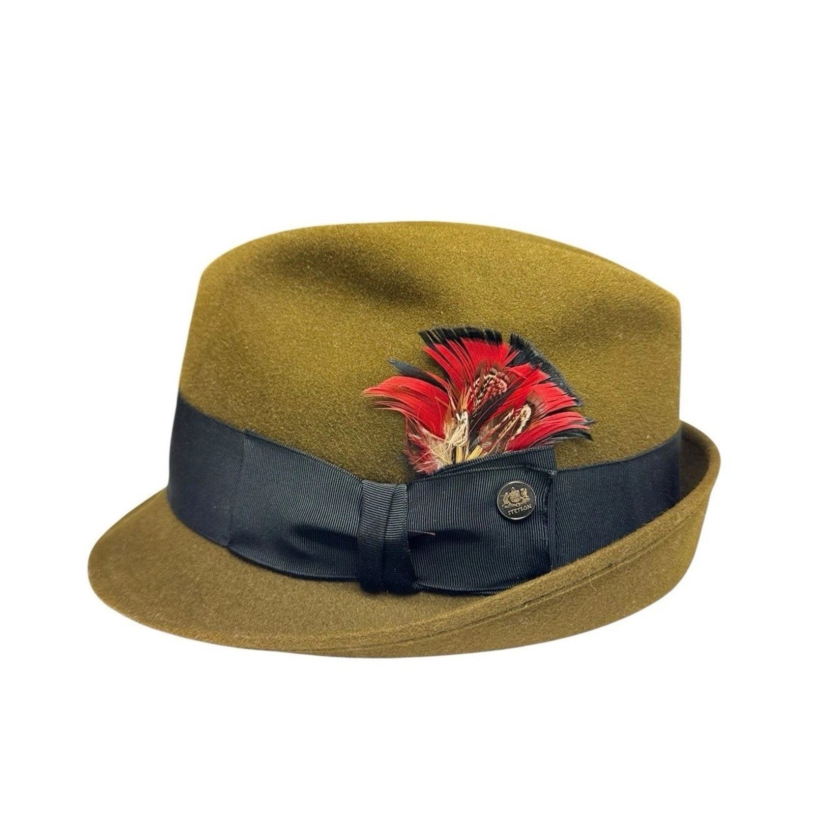 Stetson Vintage Royal Stetson Men’s Fedora Hat Felt Ribbon Feather Size ONE SIZE - 1 Thumbnail