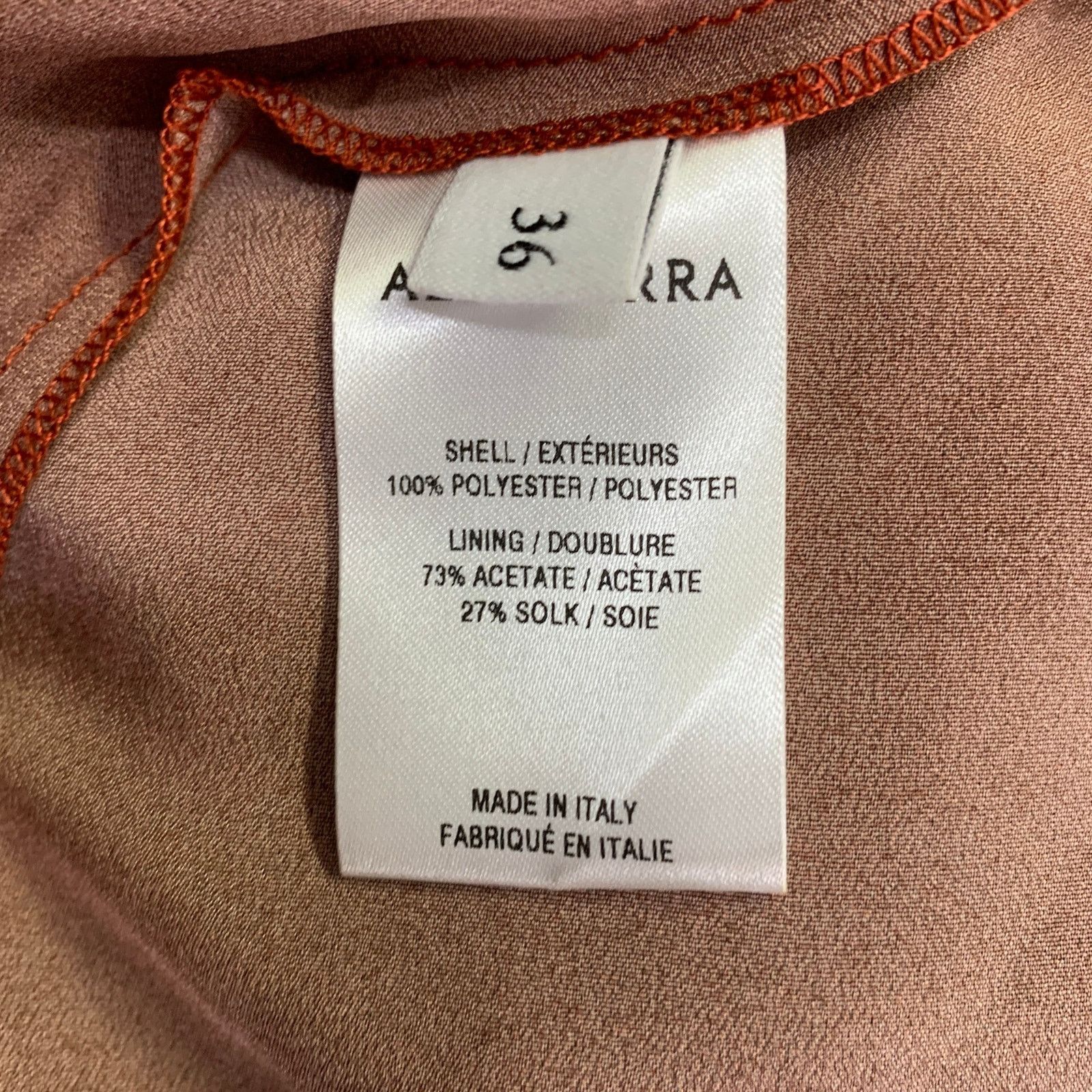 Altuzarra Penelope Orange Brown Tie Dye Sleeveless Asymmetrical Dress Size XS / US 0-2 / IT 36-38 - 6 Thumbnail