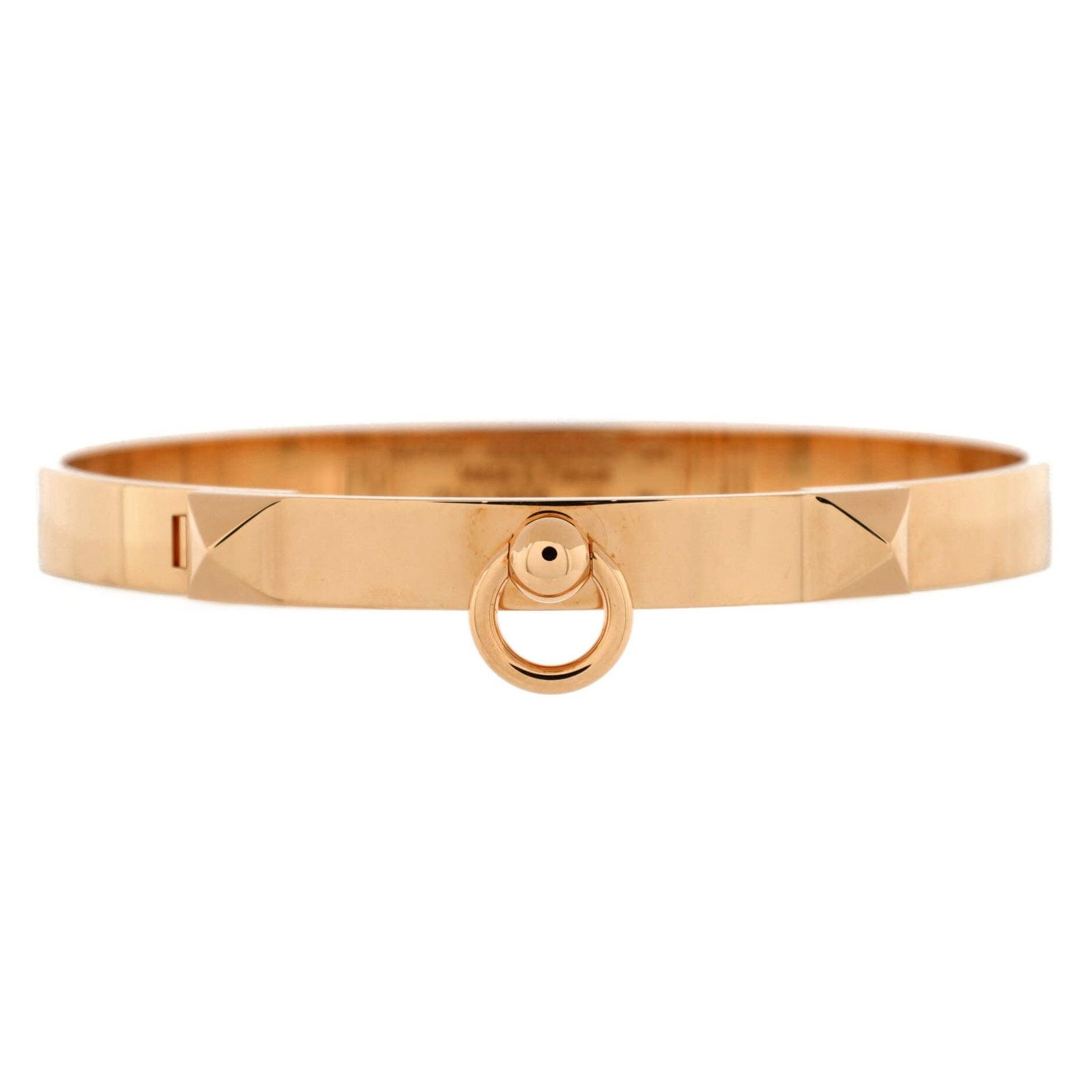 Hermes Collier de Chien Bracelet 18K Rose Gold Small Size ONE SIZE - 1 Thumbnail