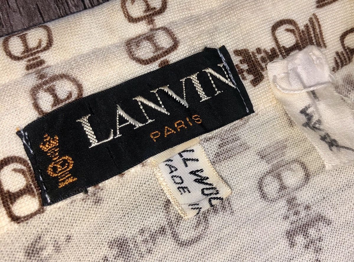 Designer × Lanvin × Vintage Vintage Lanvin Paris Monogram Button Up Long Sleeve Shirt Size US S / EU 44-46 / 1 - 12 Thumbnail