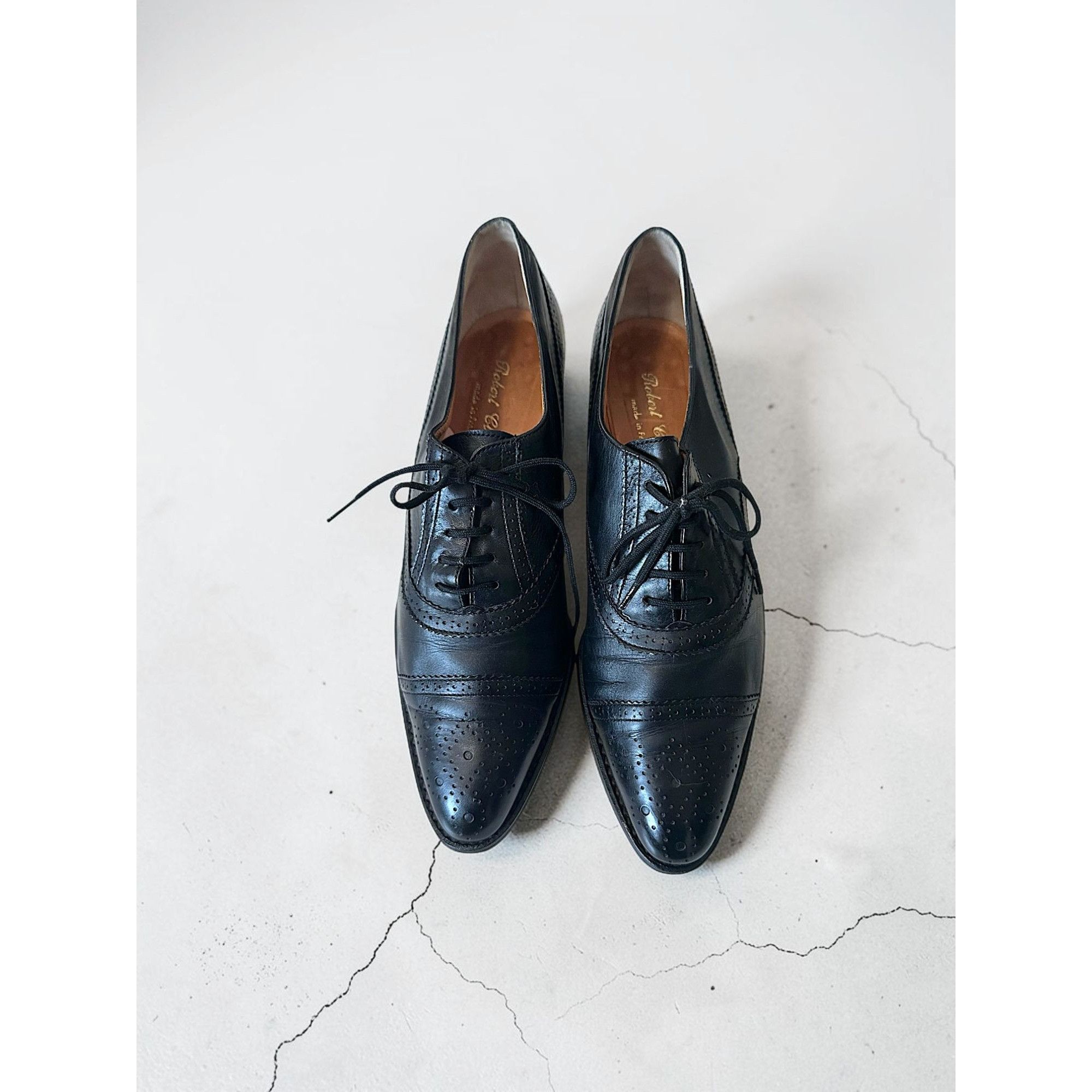 Robert Clergerie Vintage Robert Clergerie Oxford Heels 90s Black Leather Size US 7.5 / IT 37.5 - 3 Thumbnail