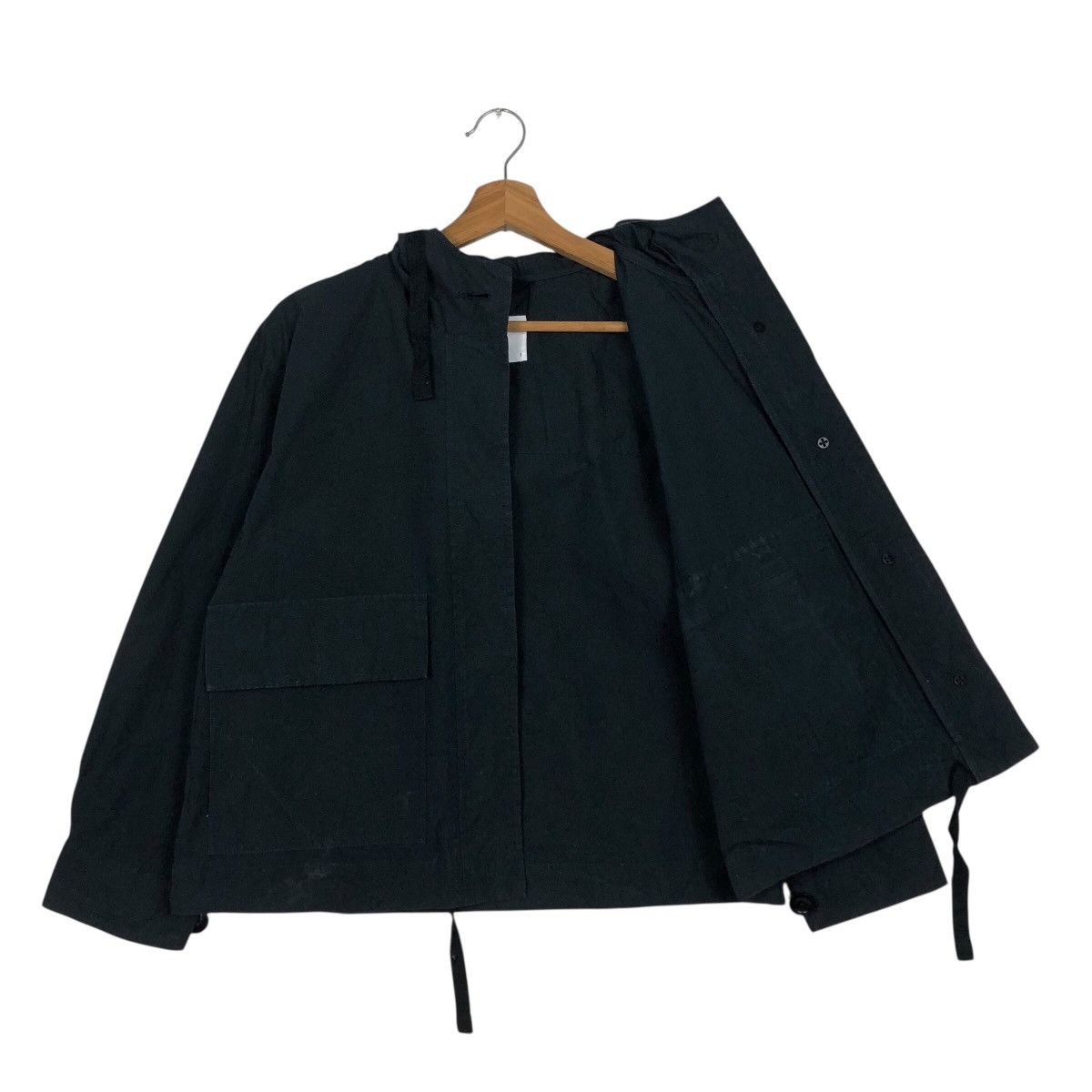 Margaret Howell 📌Rich Black Vintage Cropped Hoodie Jacket Chore MHL Size US M / EU 48-50 / 2 - 14 Thumbnail