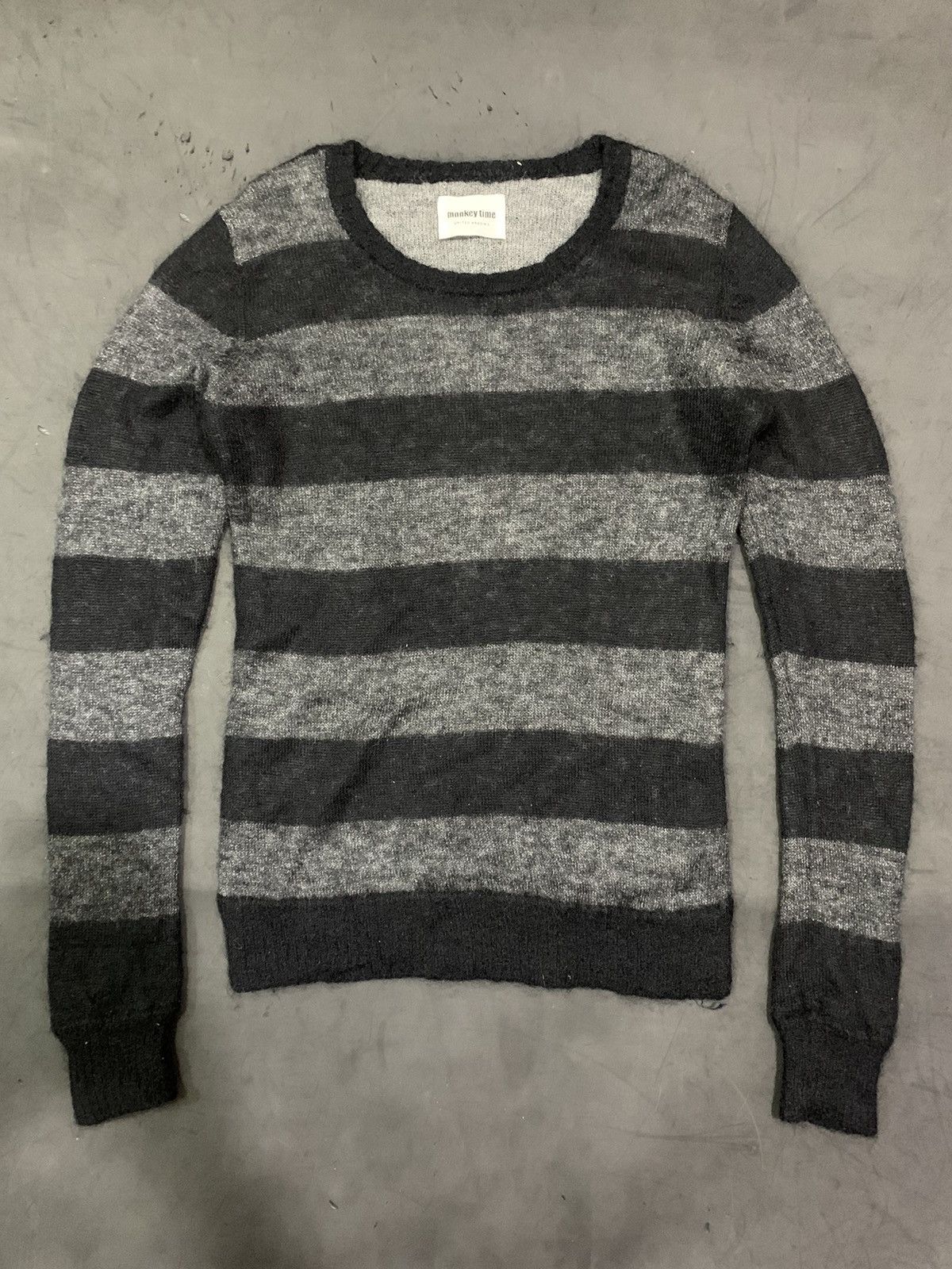 💸BINDINGOFFER💸Monkey Time knitted stripe mohair style