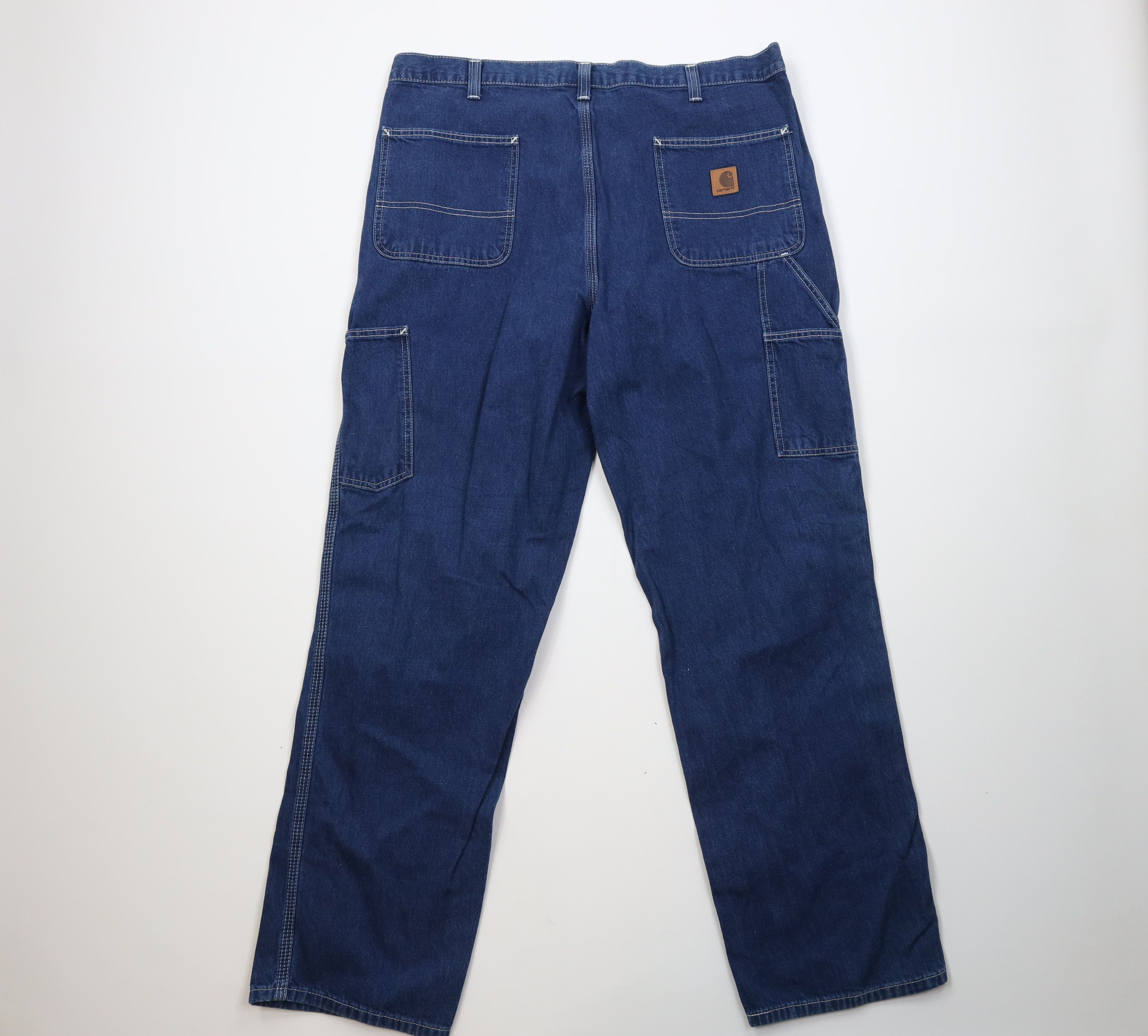 Carhartt Vintage Carhartt Wide Leg Dungaree Denim Jeans Blue Cotton Size US 38 / EU 54 - 9 Thumbnail
