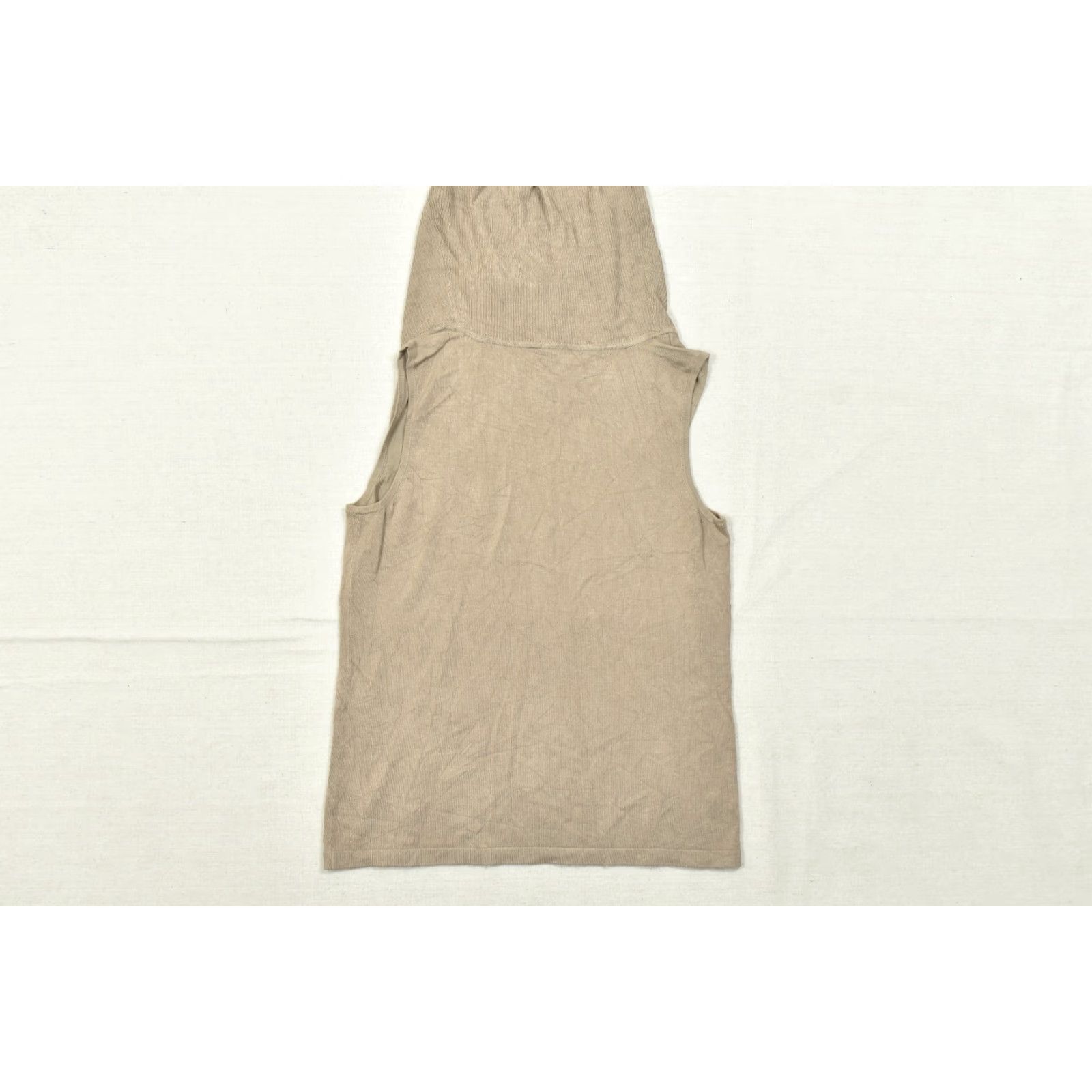 Vintage Chico's Tank Women's Brown Sleeveless Cowl Neck Knit Shell Pullover Size 1 Medium Regular Stretch Busy Casual Size XS / US 0-2 / IT 36-38 - 2 Thumbnail