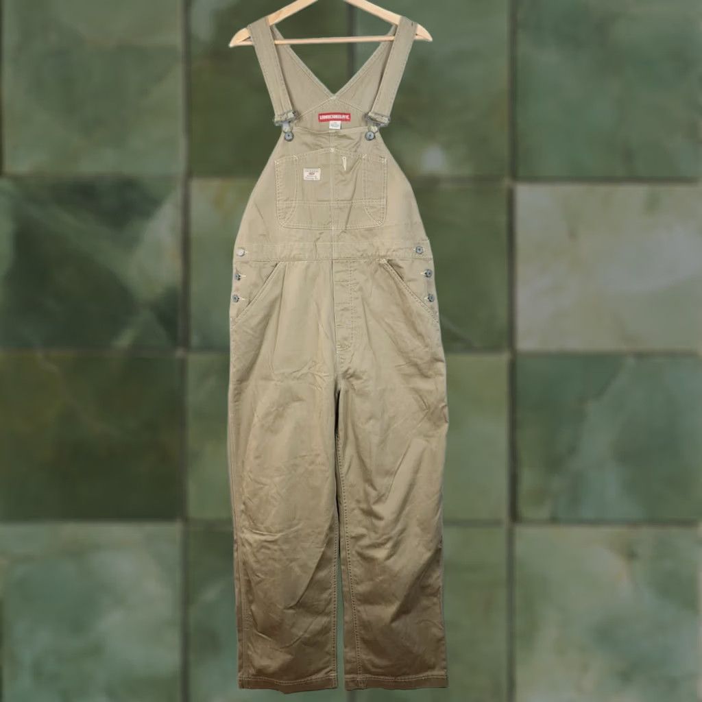 Vintage VINTAGE Unionbay Overalls Womens Large Beige Baggy Canvas Utility Workwear 36x28 Size 36" / US 14 / IT 50 - 1 Thumbnail