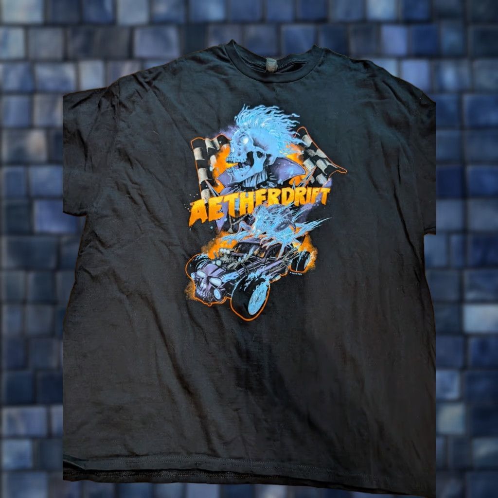 Vintage VINTAGE Magic: the Gathering T-Shirt Black XXL Short Sleeve Crew Neck Logo Art Aetherdrift Promo USA 2000s Mens Size US XXL / EU 58 / 5 - 1 Thumbnail