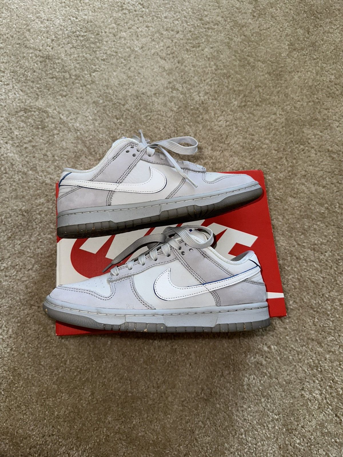 Nike Nike Dunk Low Wolf Grey Pure Platinum Size US 5.5 / EU 38 - 1 Thumbnail