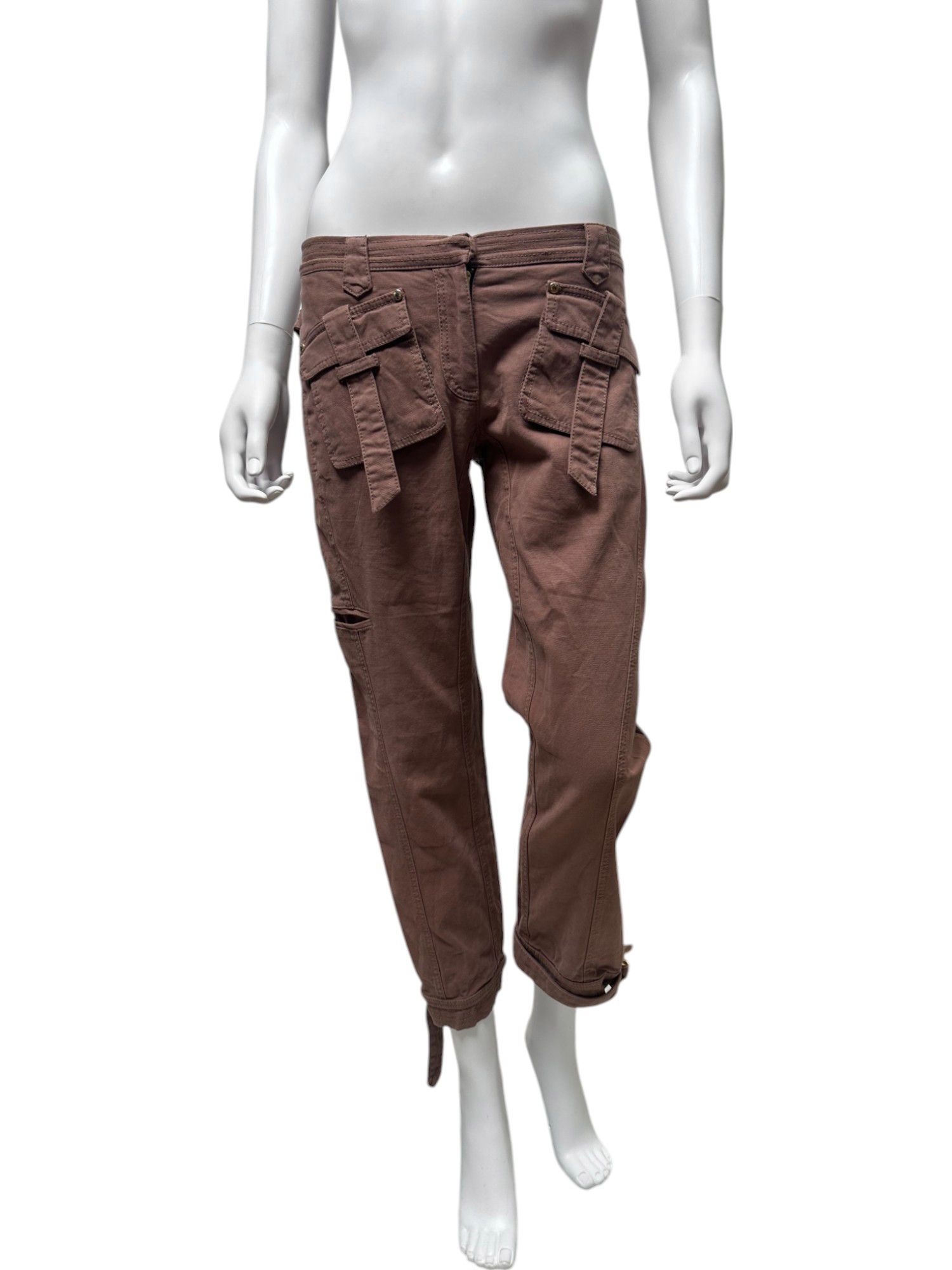 Roberto Cavalli Roberto Cavalli S/S 2005 Bondage Burgundy Pants Size 28" / US 6 / IT 42 - 1 Thumbnail