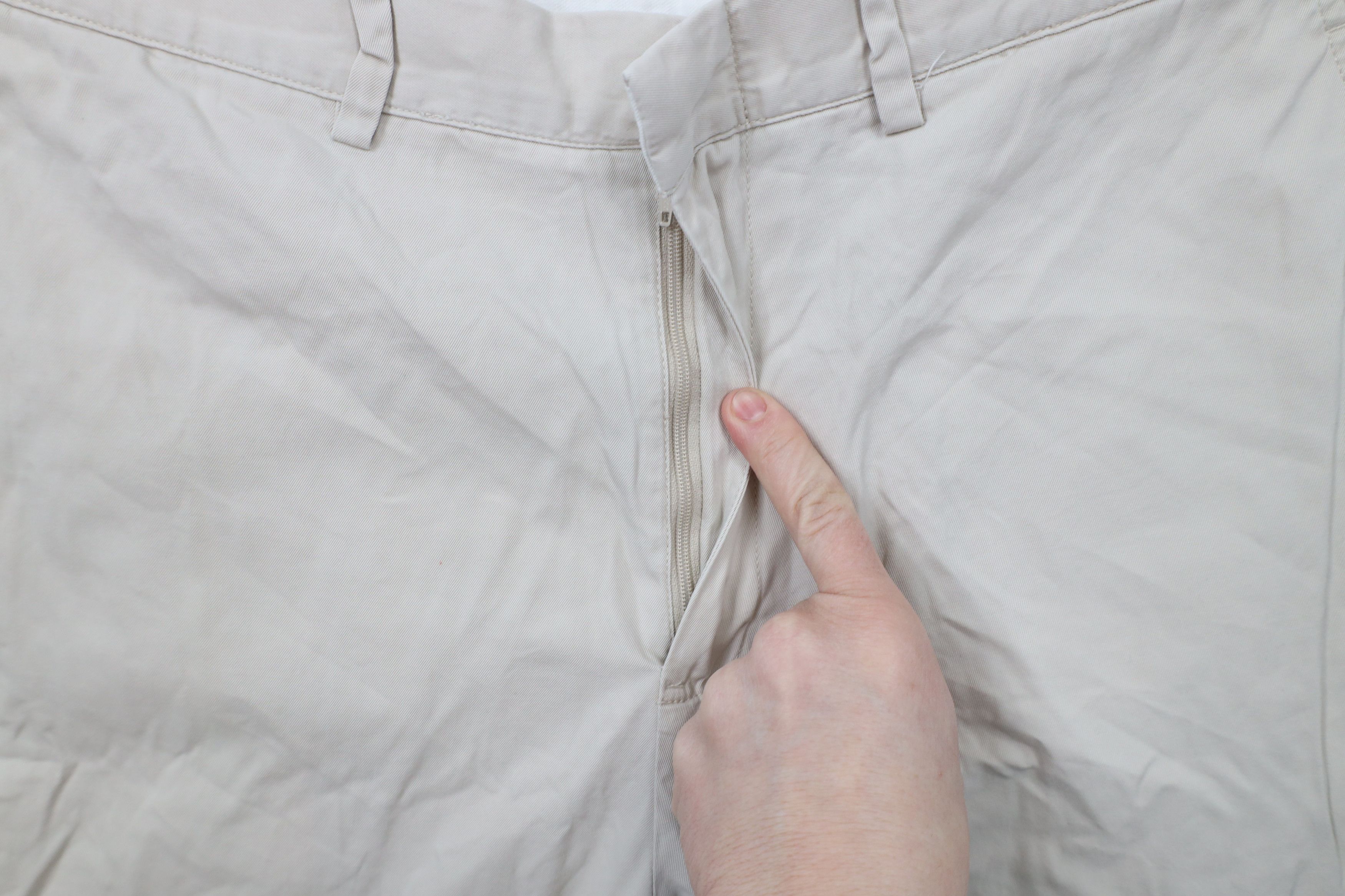 Ralph Lauren × Vintage Vintage 90s Ralph Lauren Front Wide Leg Chino Pants Beige Size US 34 / EU 50 - 5 Thumbnail