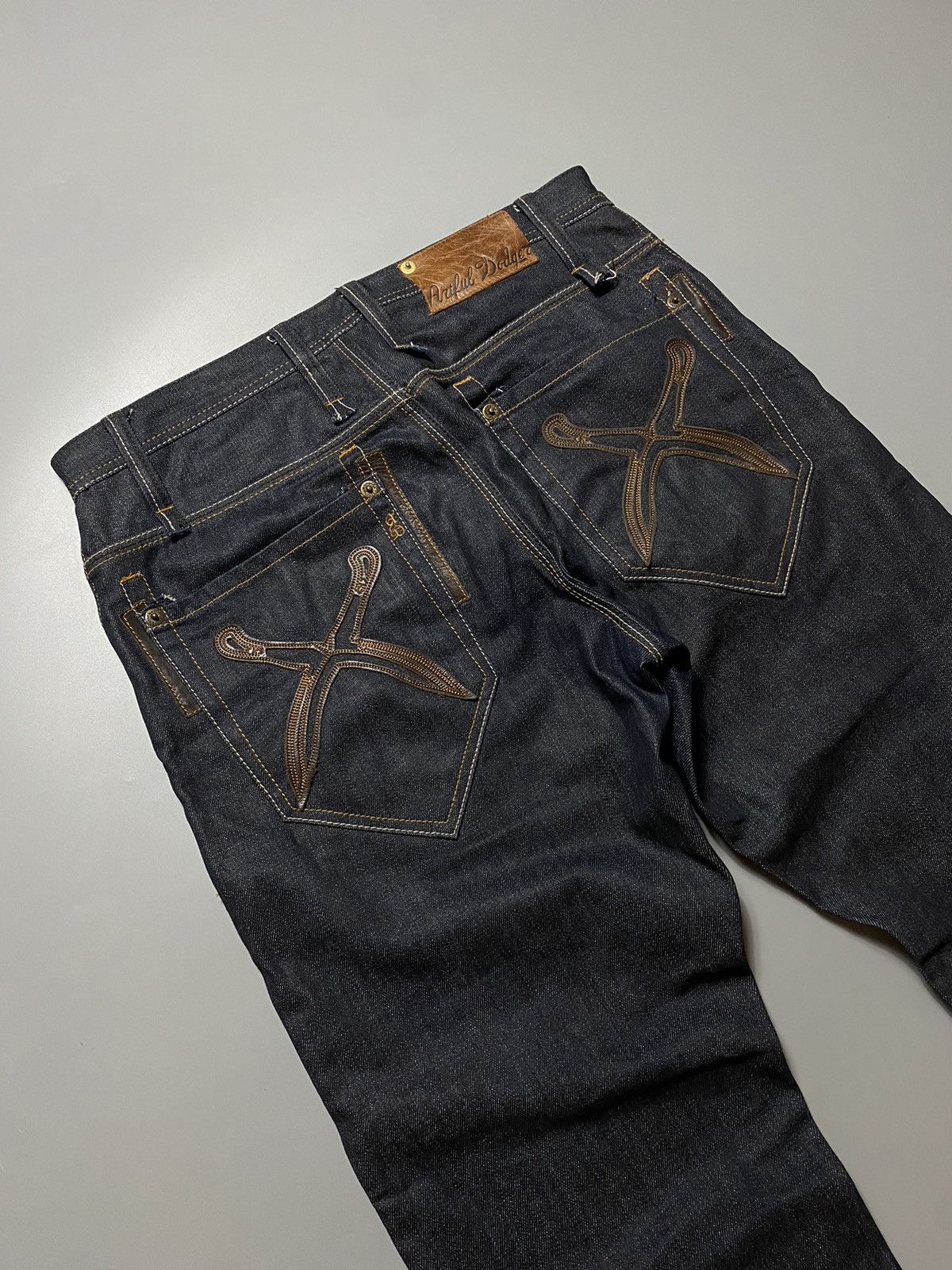 Artful Dodger × Japanese Brand × Vintage Artful Dodger y2k leather elements denim pants Size US 32 / EU 48 - 3 Thumbnail