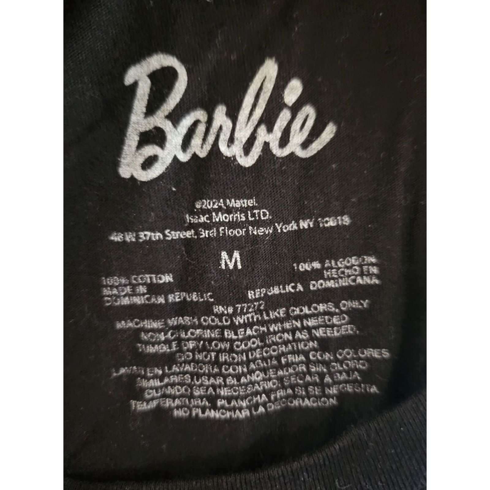 Vintage Barbie T-Shirt Graphic Black Tee Logo Size Medium Unisex Adults Crew Neck Short Sleeve retro 90sの Size US M / EU 48-50 / 2 - 2 Thumbnail
