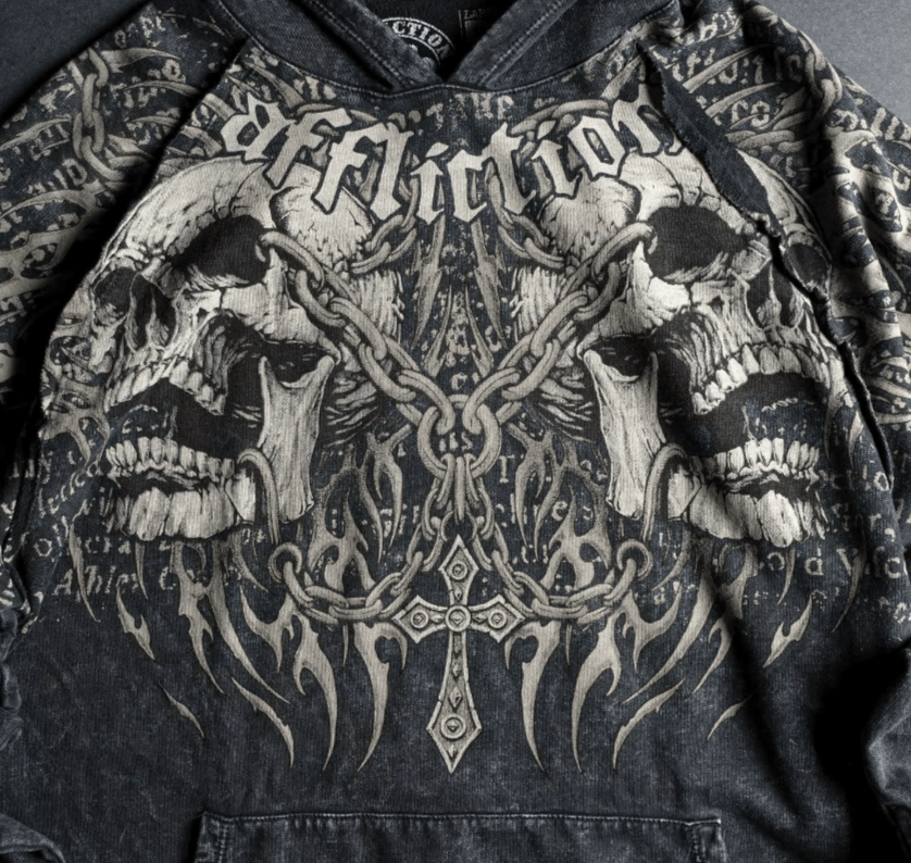 Japanese Brand 4 Hoodie American Retro Skull Print Size US S / EU 44-46 / 1 - 8 Thumbnail